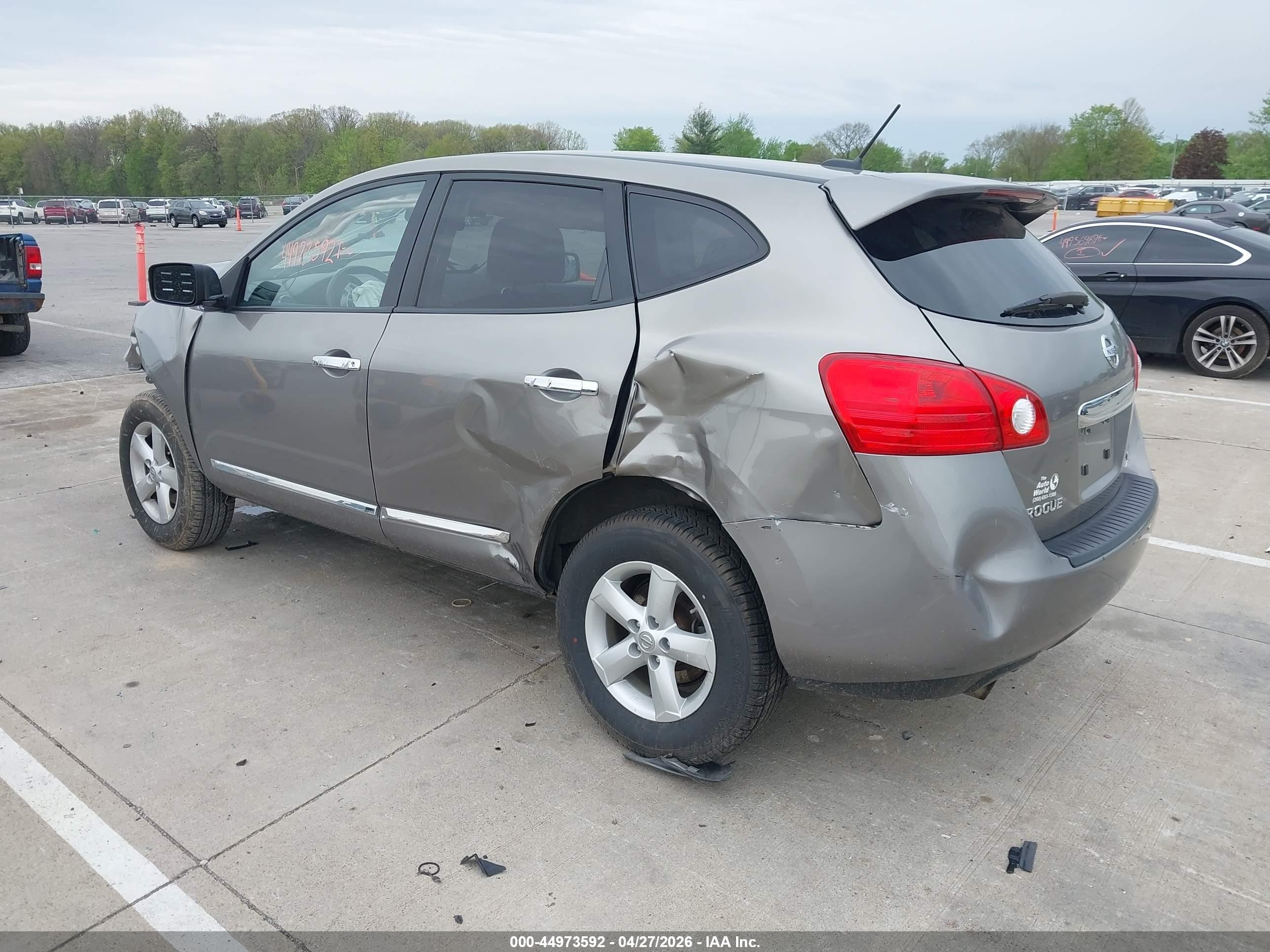 2012 Nissan Rogue S Серый vin: JN8AS5MV9CW385811