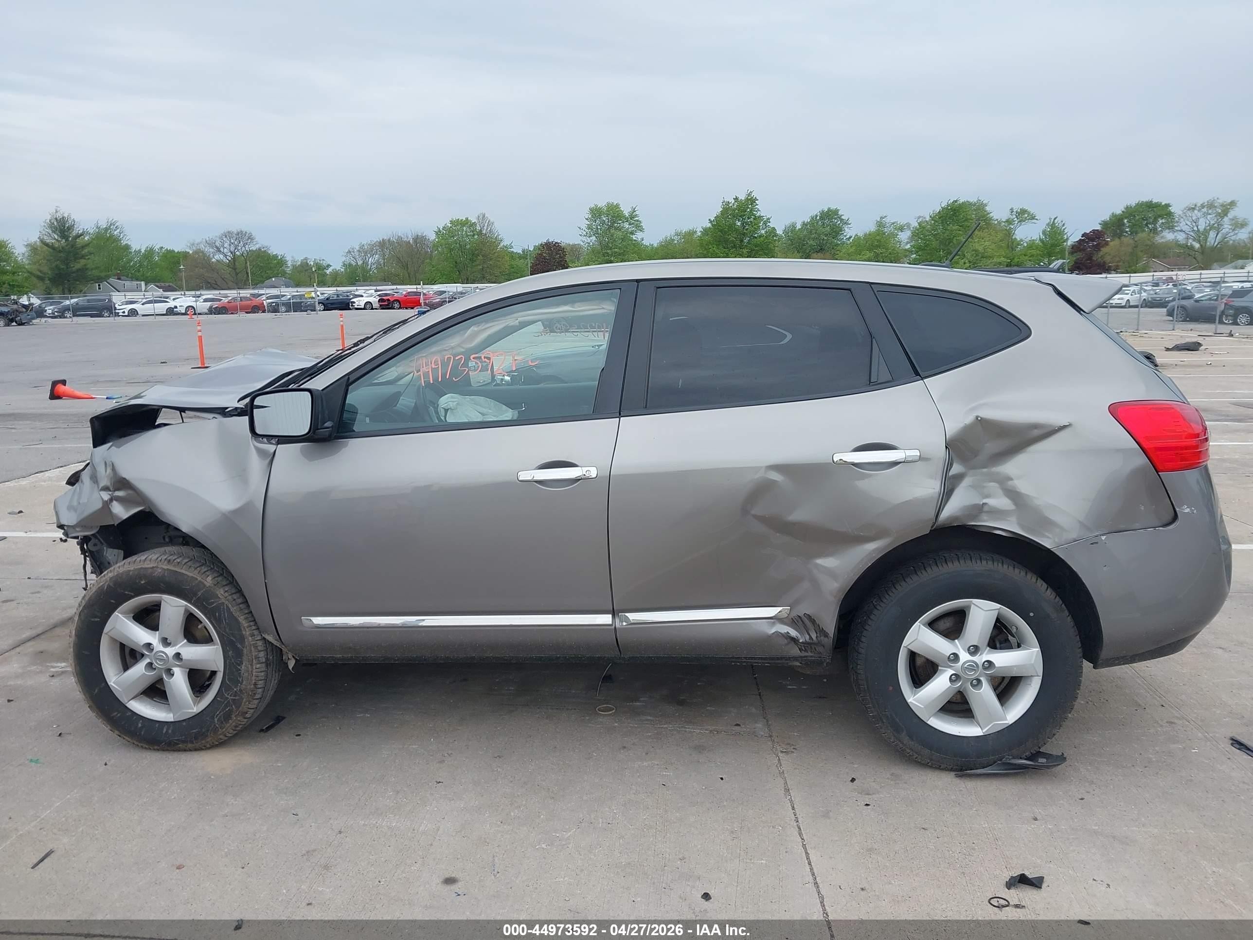 2012 Nissan Rogue S Серый vin: JN8AS5MV9CW385811