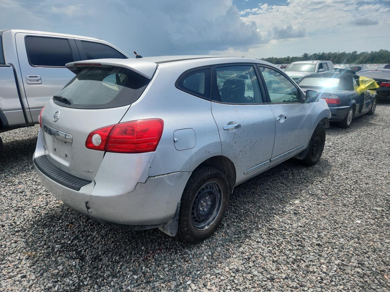2012 Nissan Rogue S Silver vin: JN8AS5MV9CW386697