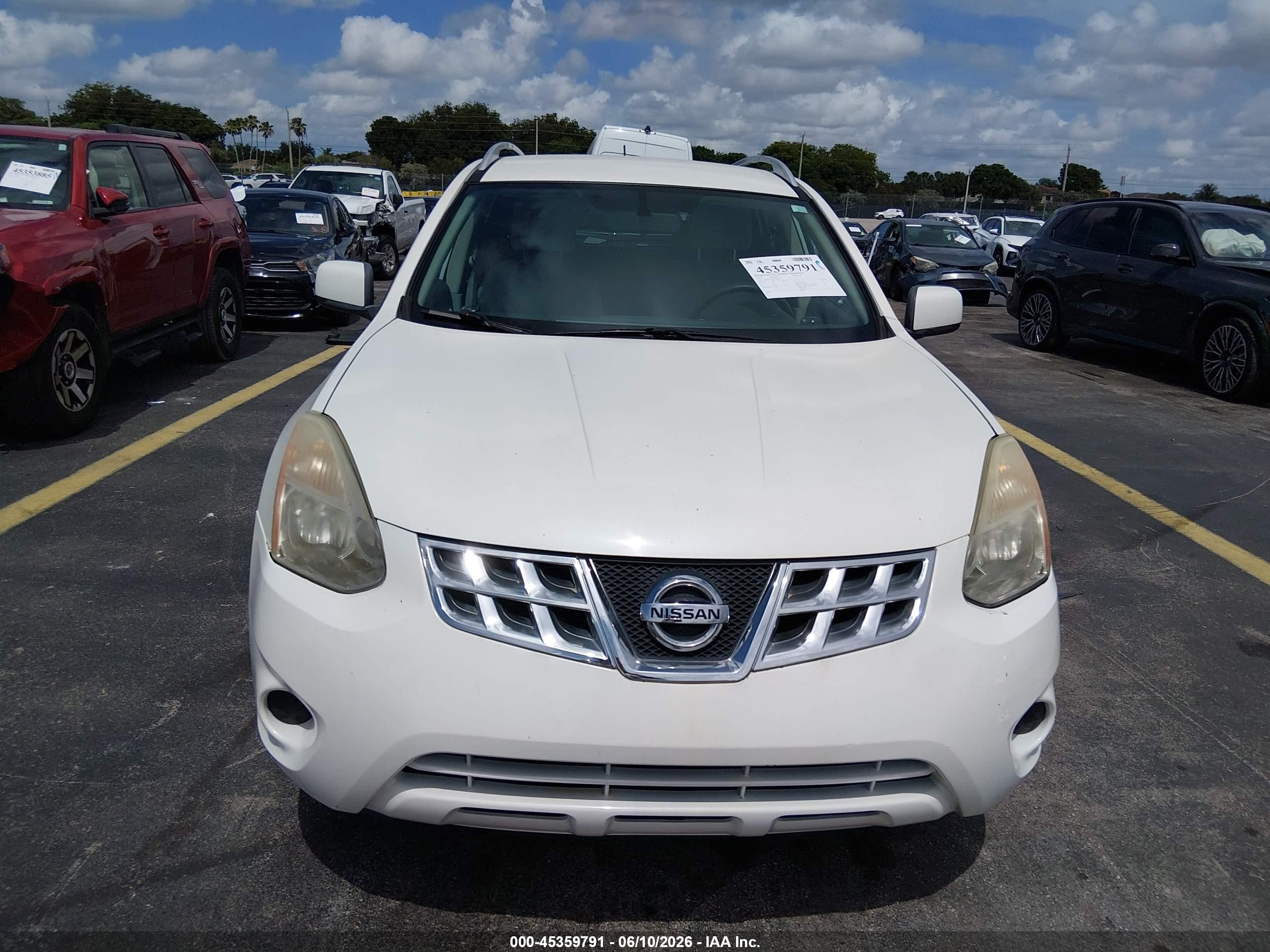 2012 Nissan Rogue Sv White vin: JN8AS5MV9CW409377