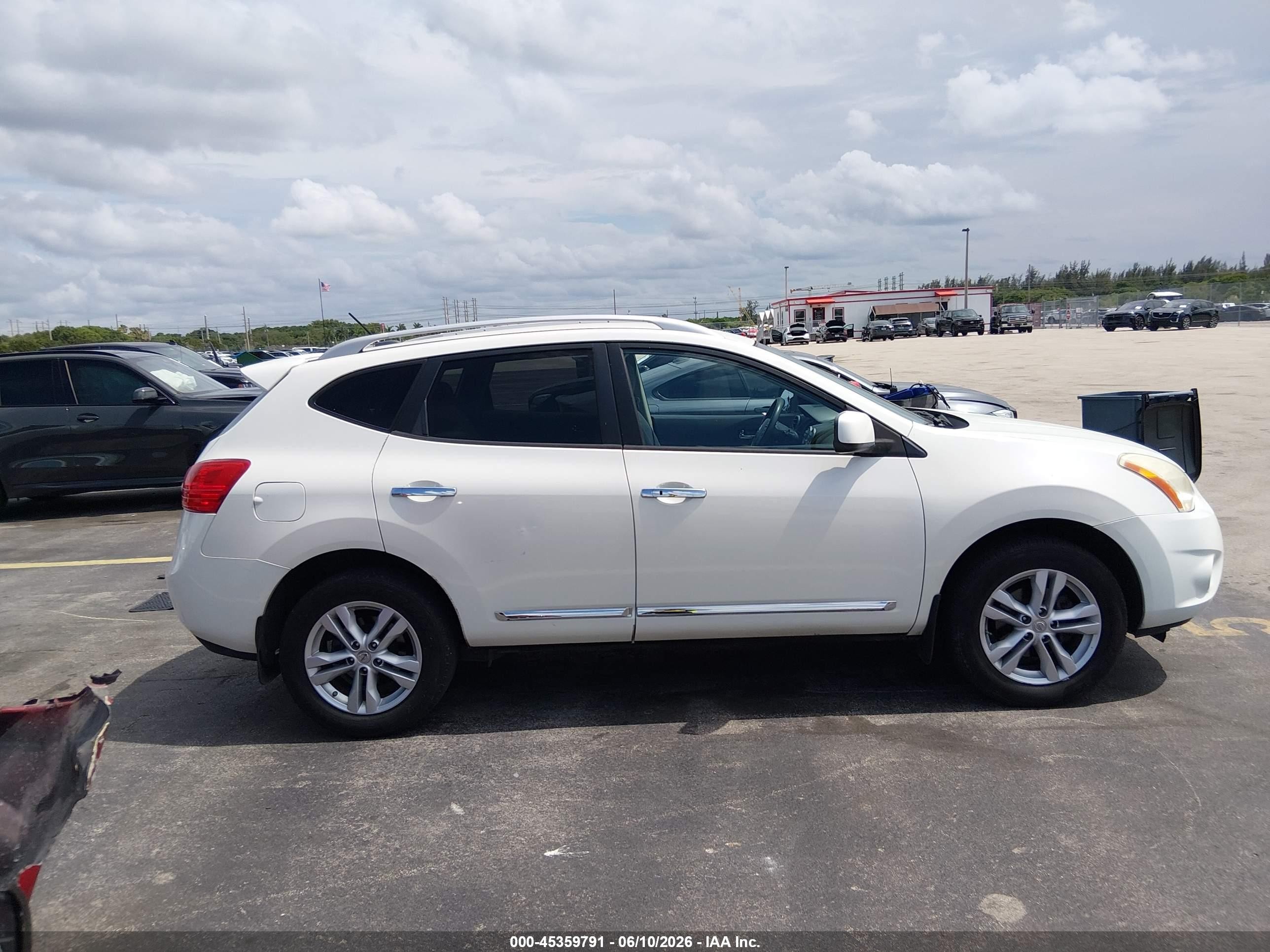 2012 Nissan Rogue Sv White vin: JN8AS5MV9CW409377