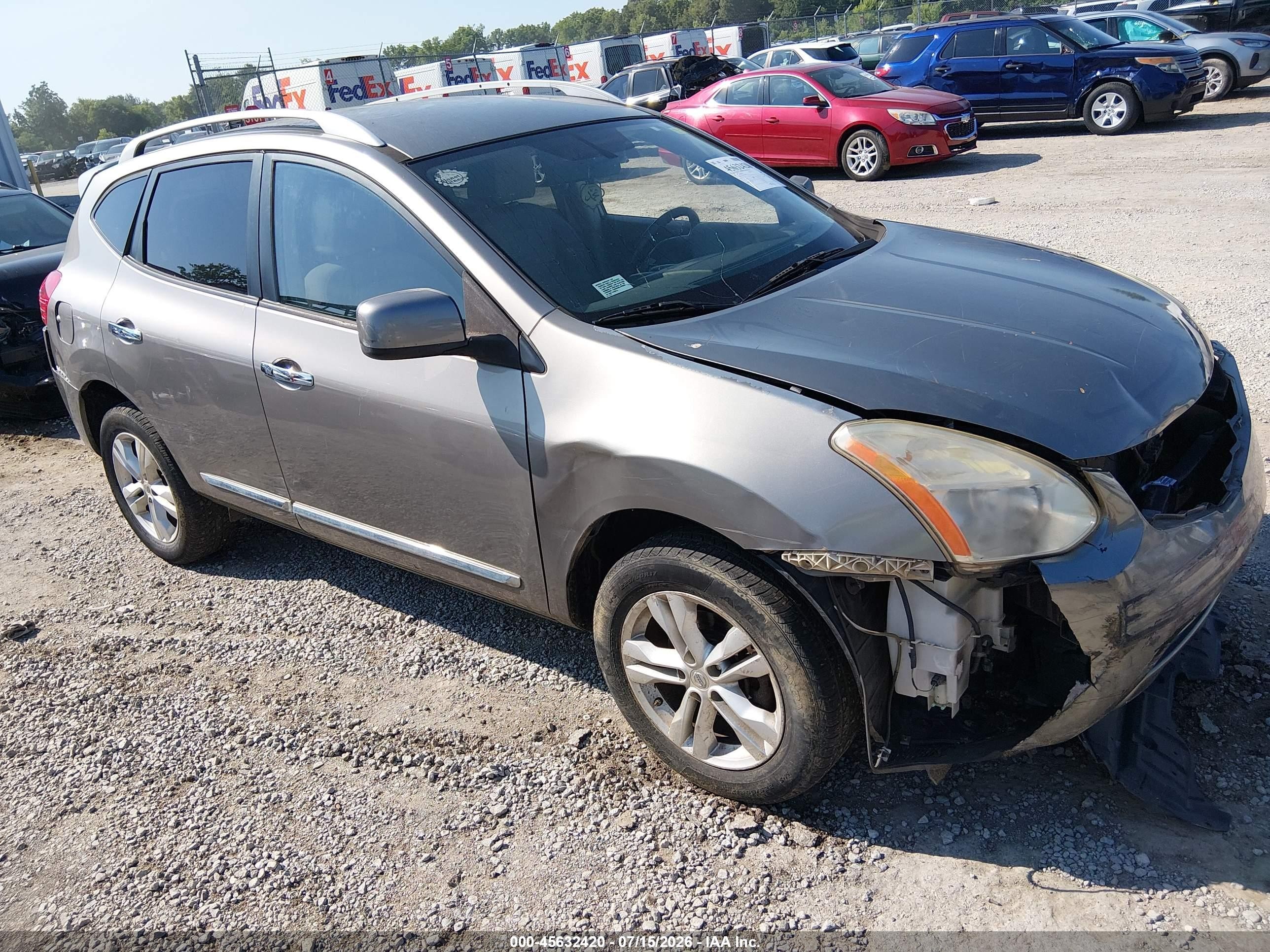2012 Nissan Rogue Sv Silver vin: JN8AS5MV9CW417107