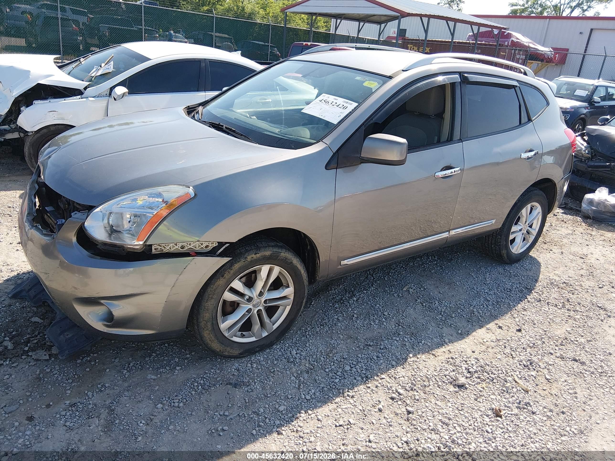 2012 Nissan Rogue Sv Silver vin: JN8AS5MV9CW417107