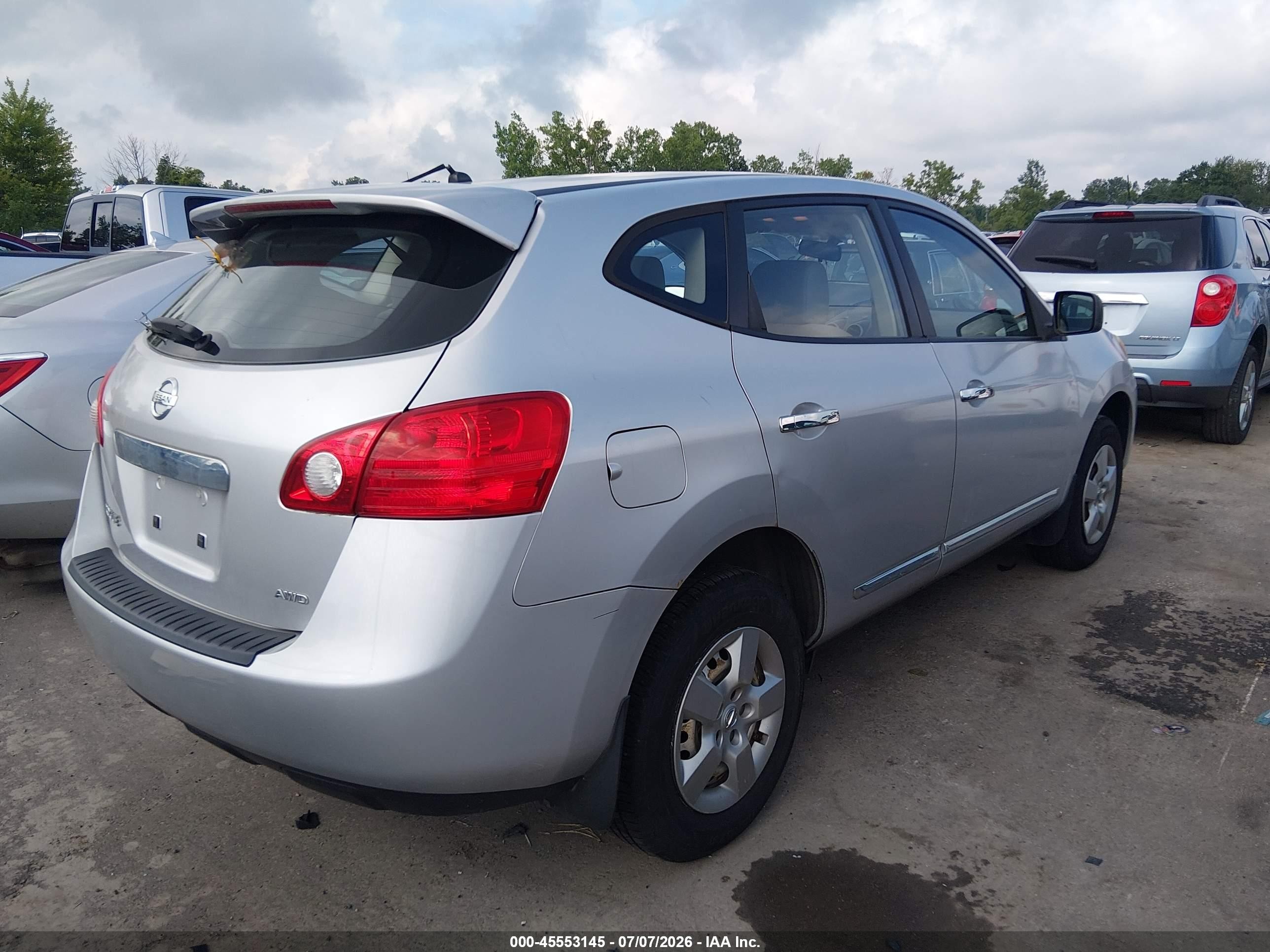 2012 Nissan Rogue S Silver vin: JN8AS5MV9CW700252