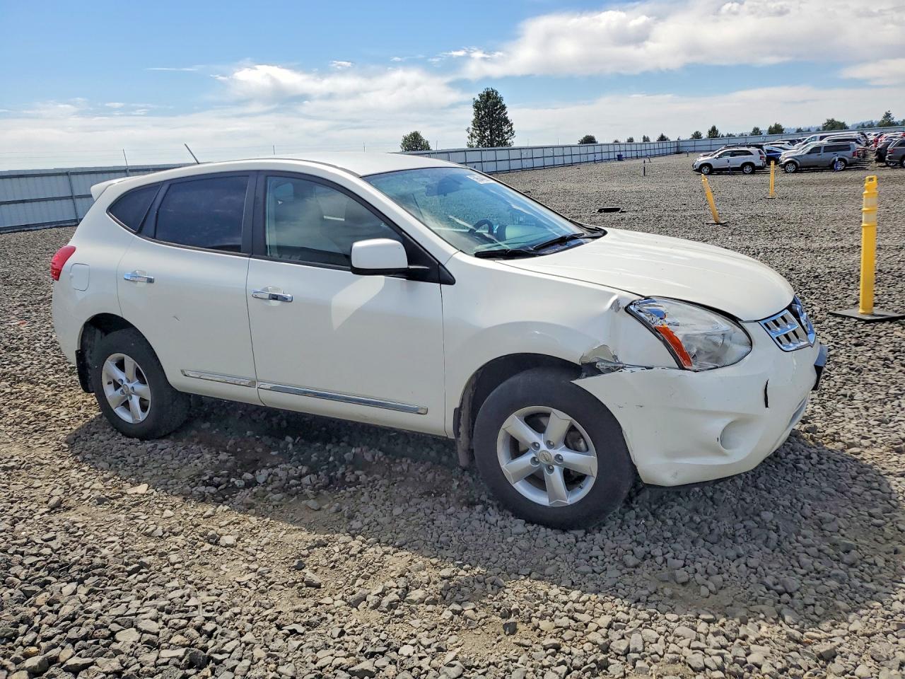 2013 Nissan Rogue S White vin: JN8AS5MV9DW110764