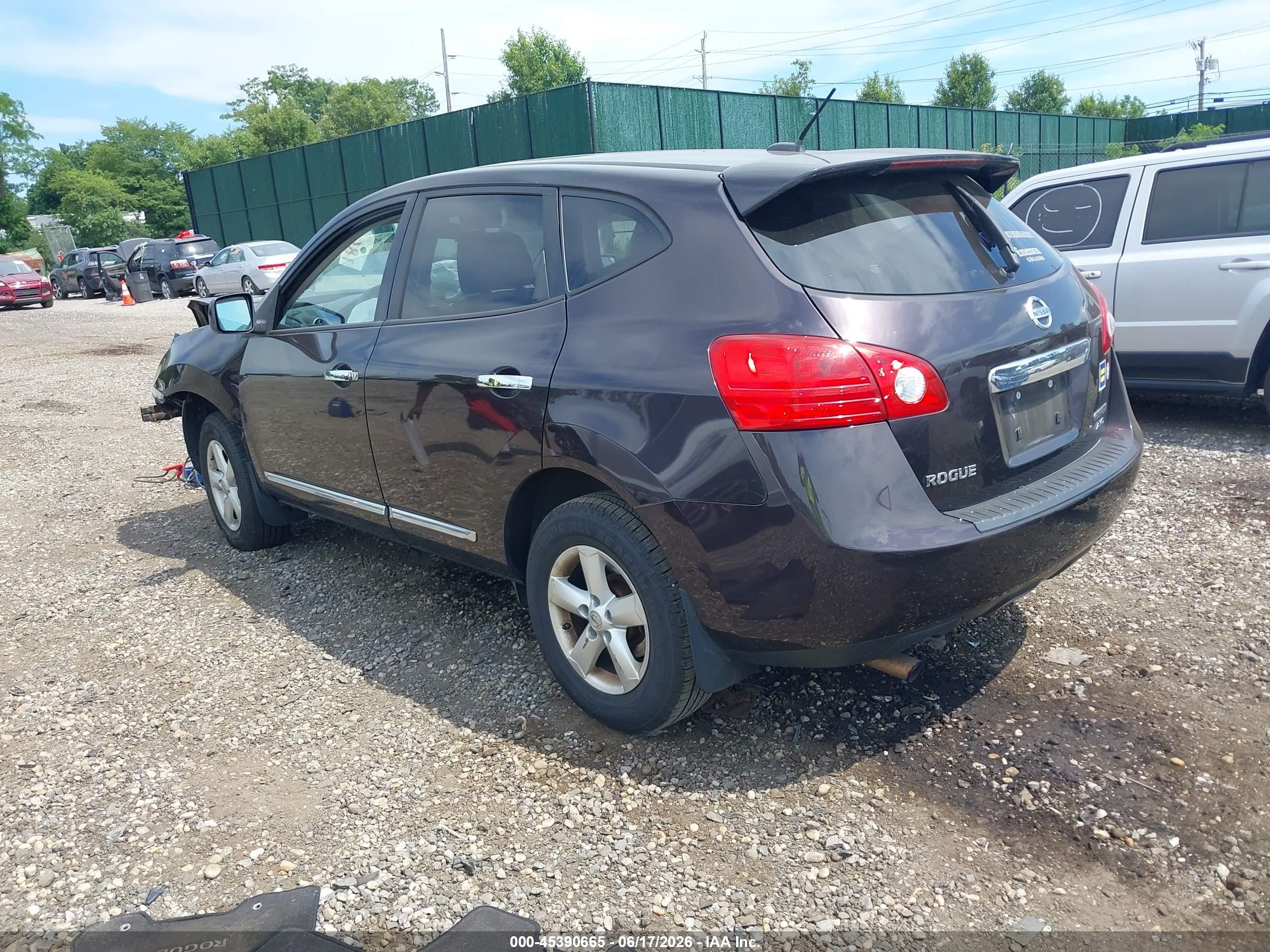 2013 Nissan Rogue S Black vin: JN8AS5MV9DW121246