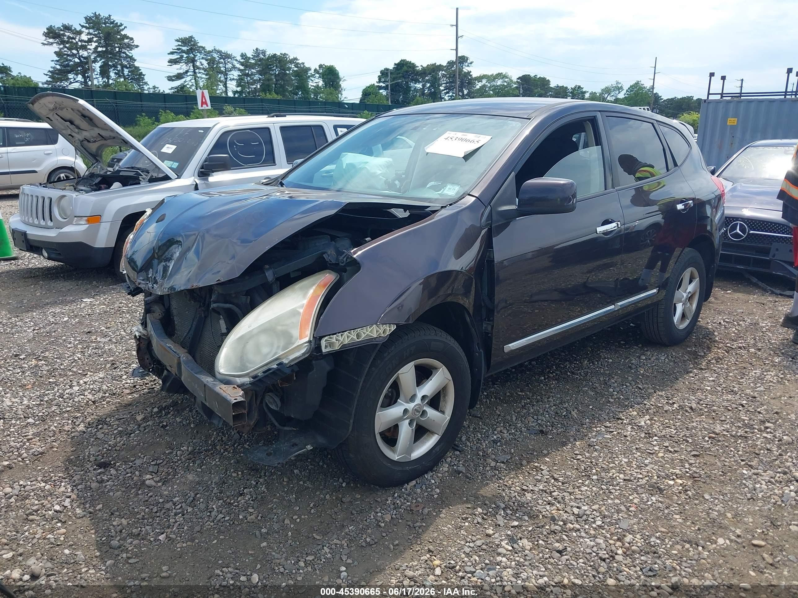 2013 Nissan Rogue S Black vin: JN8AS5MV9DW121246