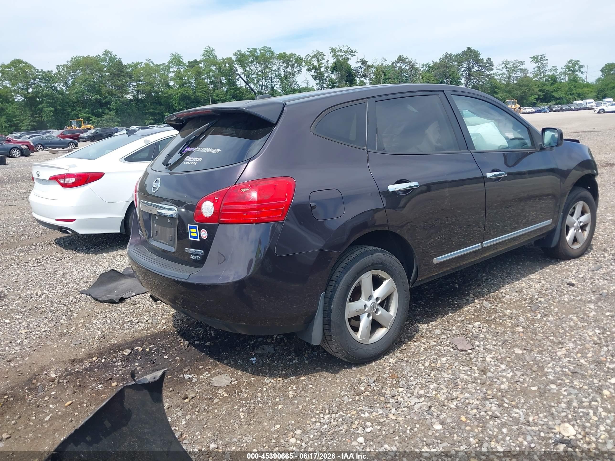 2013 Nissan Rogue S Black vin: JN8AS5MV9DW121246