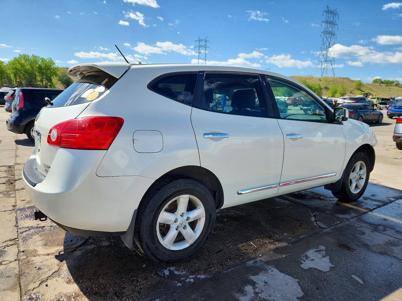 2013 Nissan Rogue S/sv White vin: JN8AS5MV9DW125300