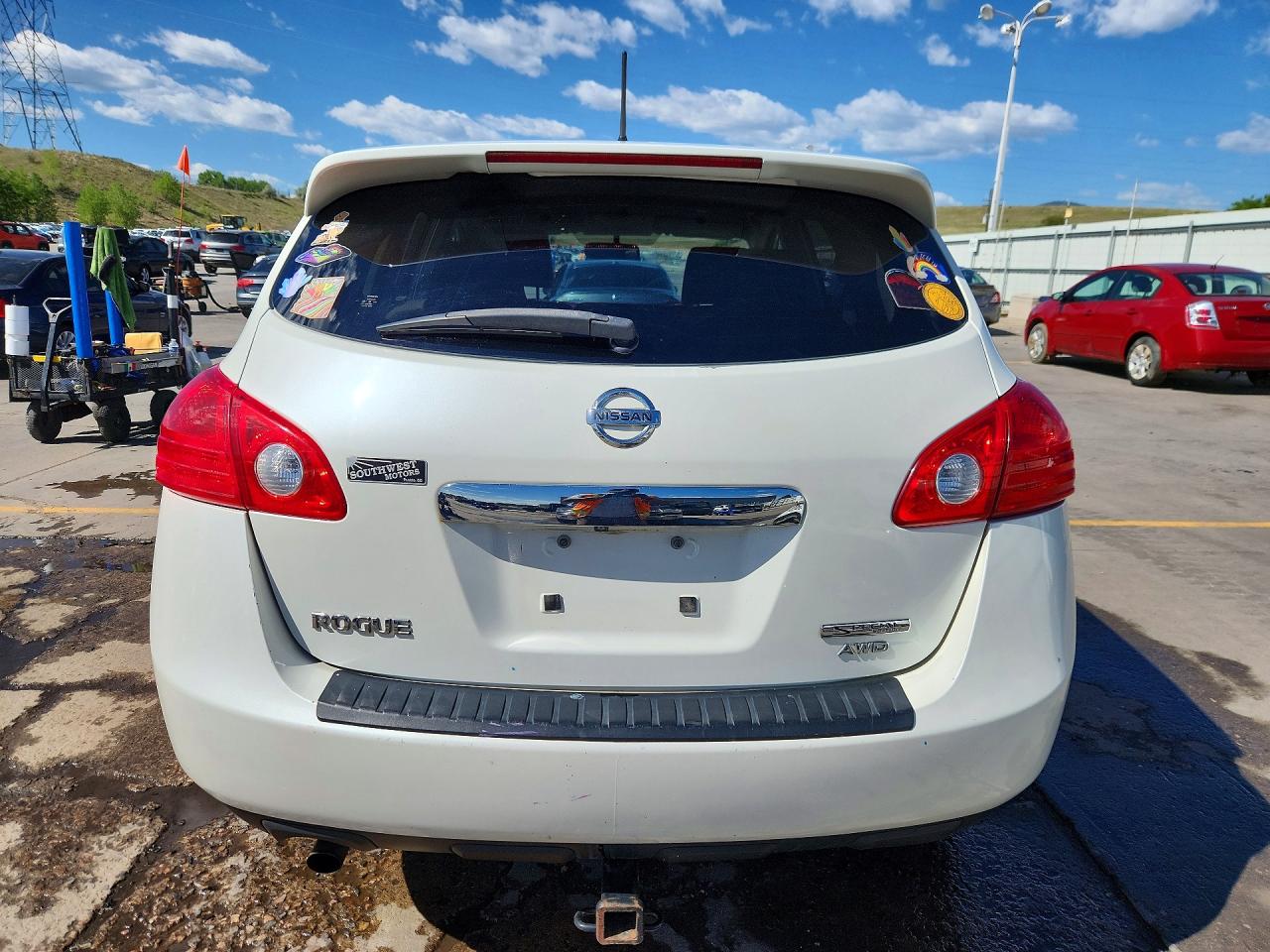 2013 Nissan Rogue S/sv White vin: JN8AS5MV9DW125300