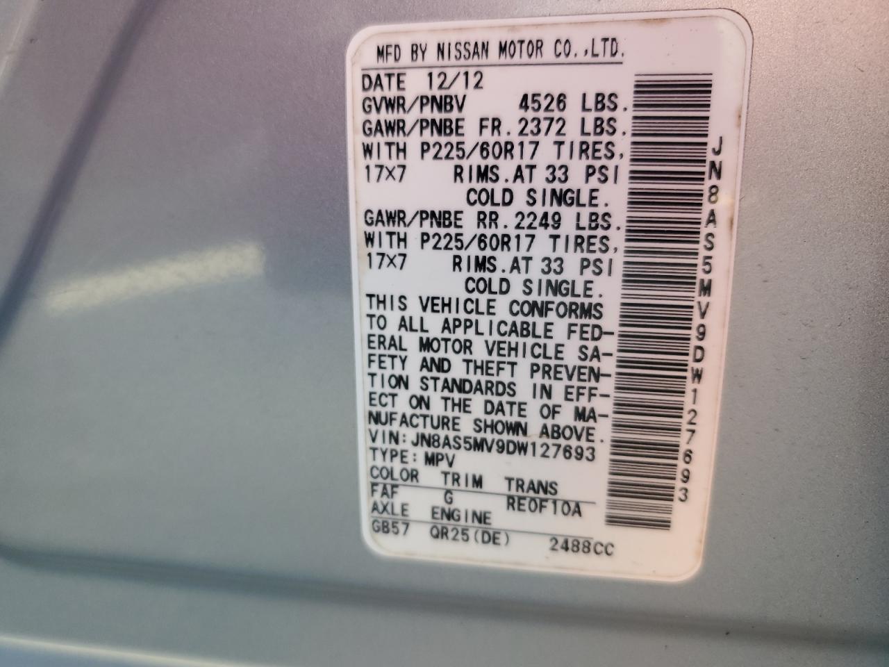2013 Nissan Rogue S Silver vin: JN8AS5MV9DW127693