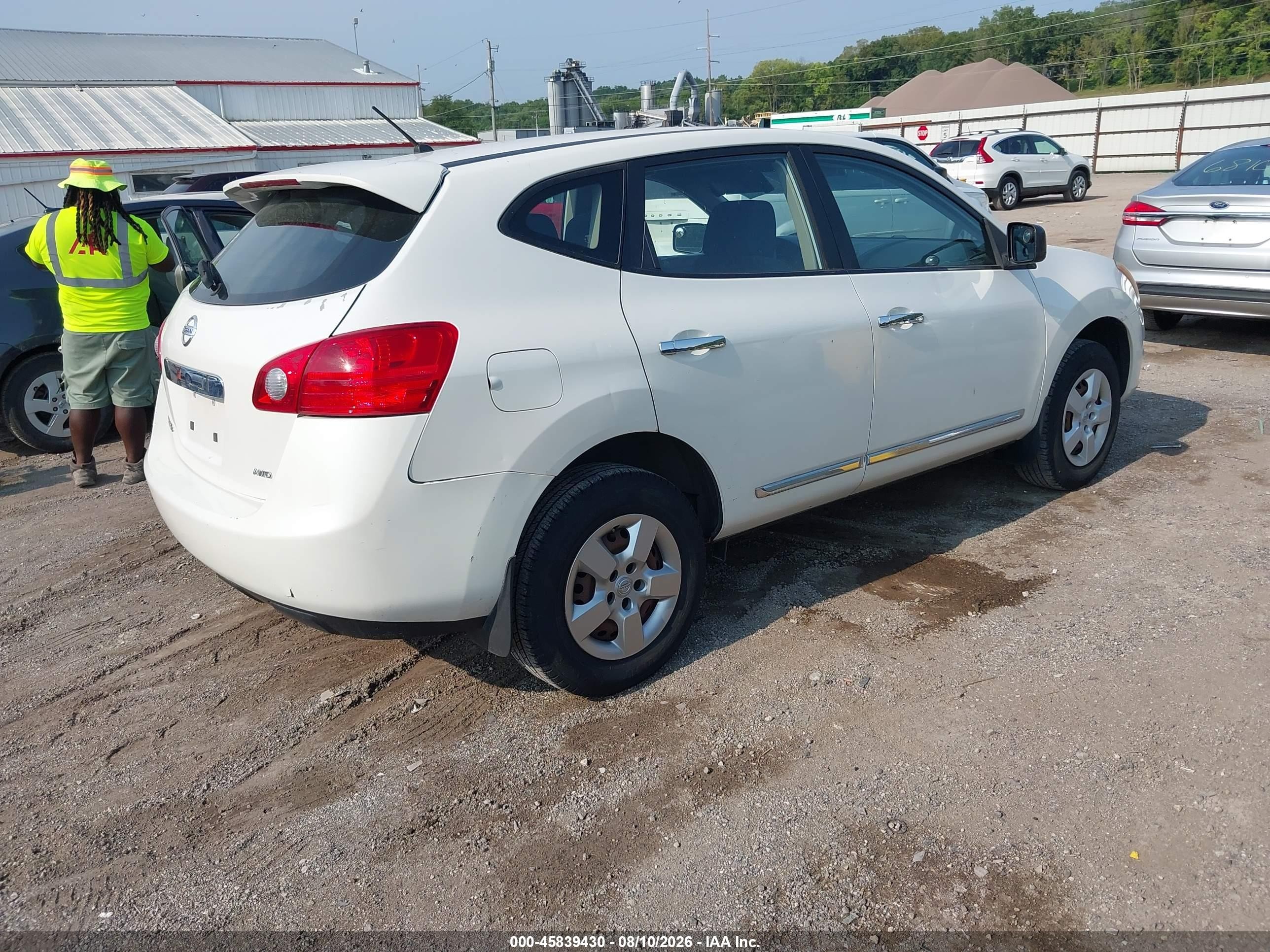 2013 Nissan Rogue S White vin: JN8AS5MV9DW149404