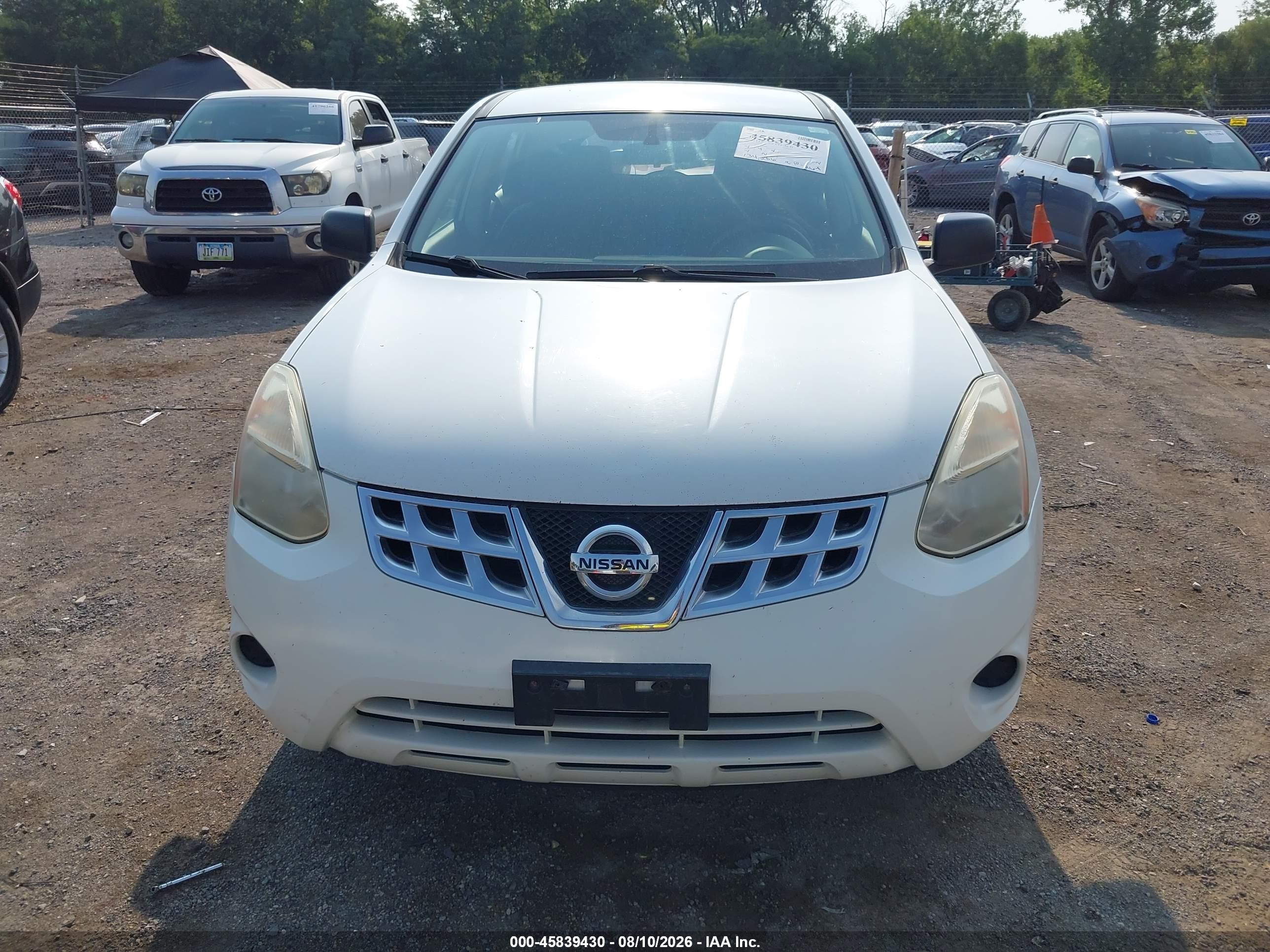 2013 Nissan Rogue S White vin: JN8AS5MV9DW149404