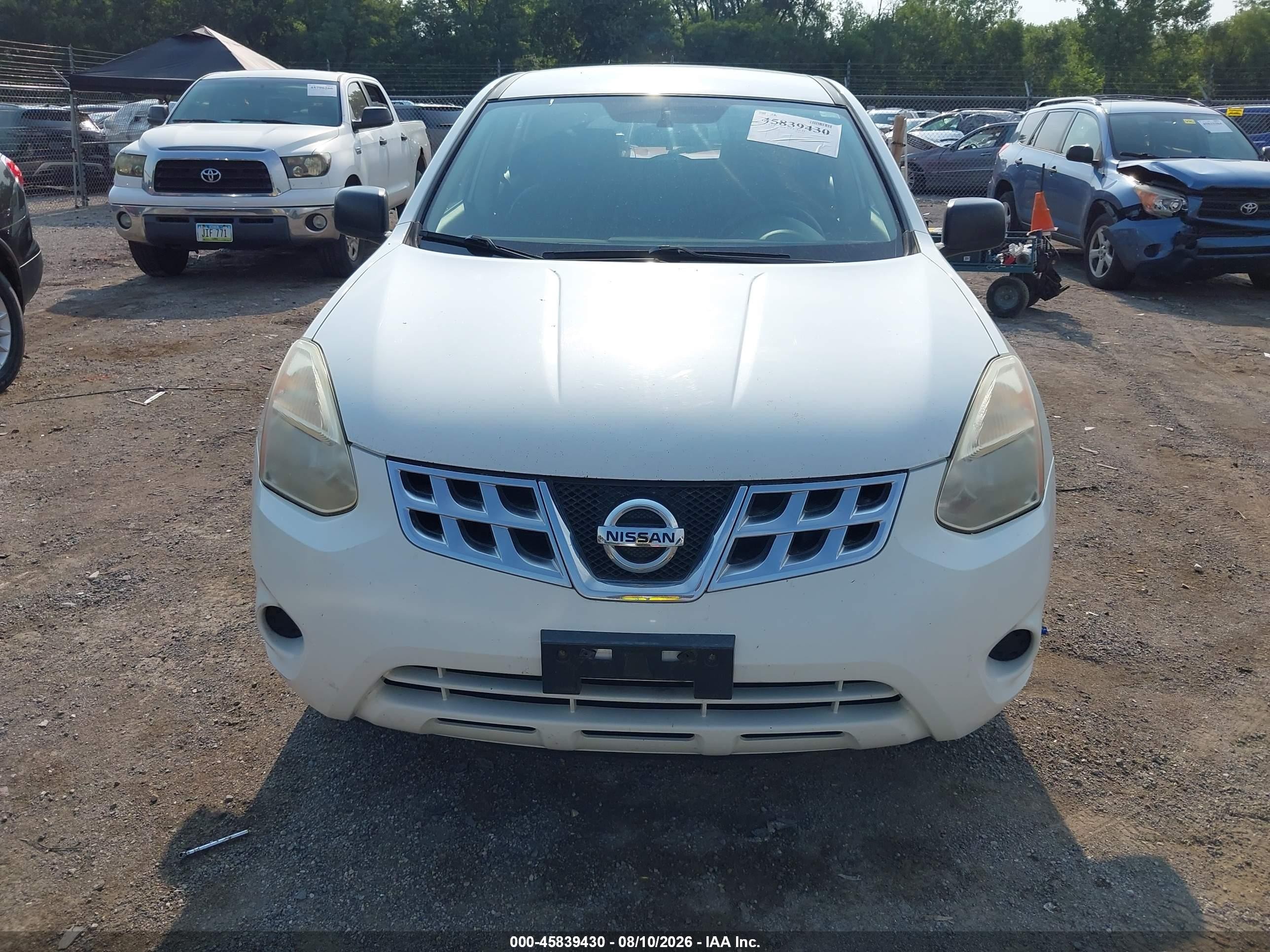 2013 Nissan Rogue S White vin: JN8AS5MV9DW149404