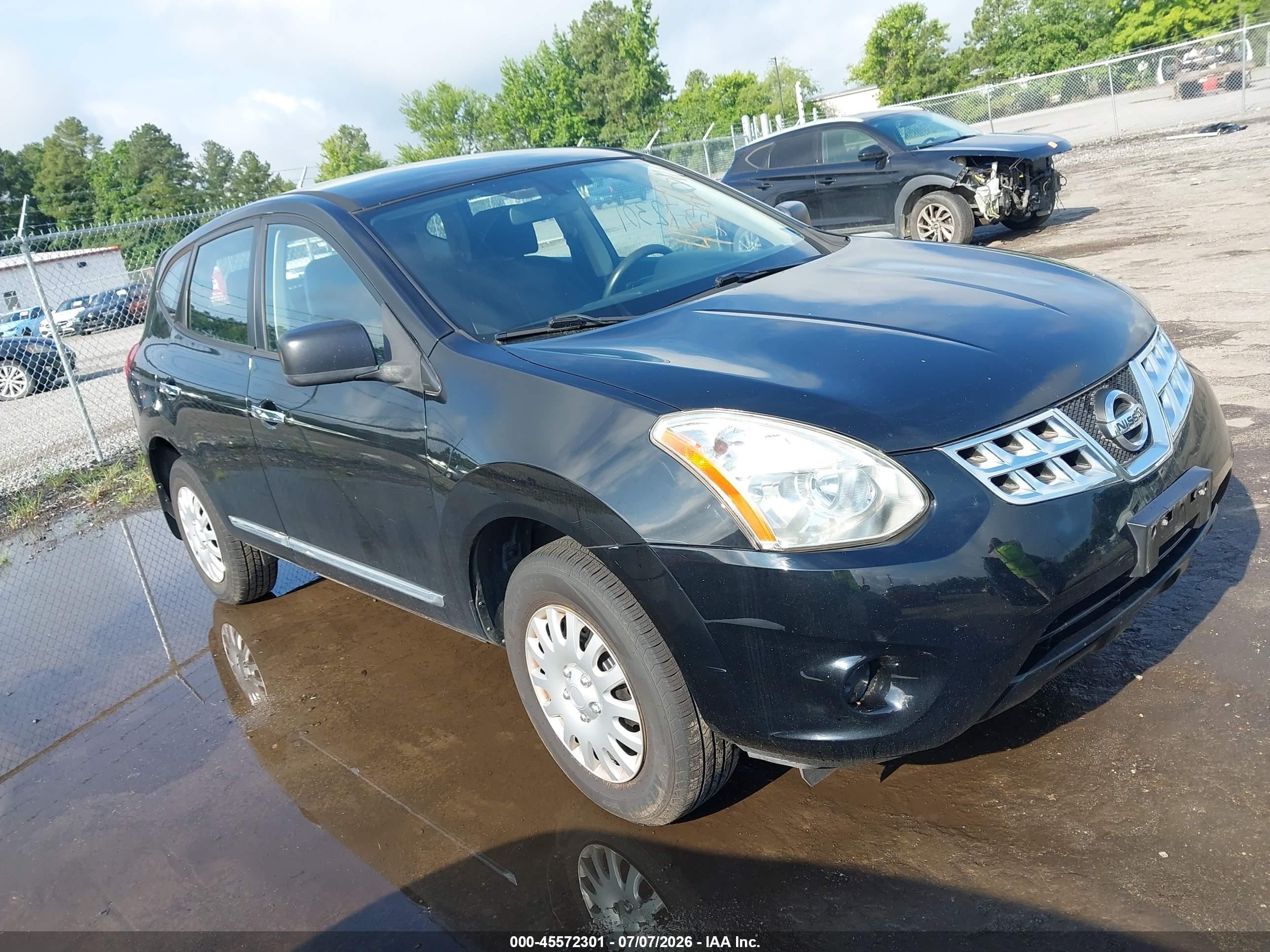 2013 Nissan Rogue S Black vin: JN8AS5MV9DW602856