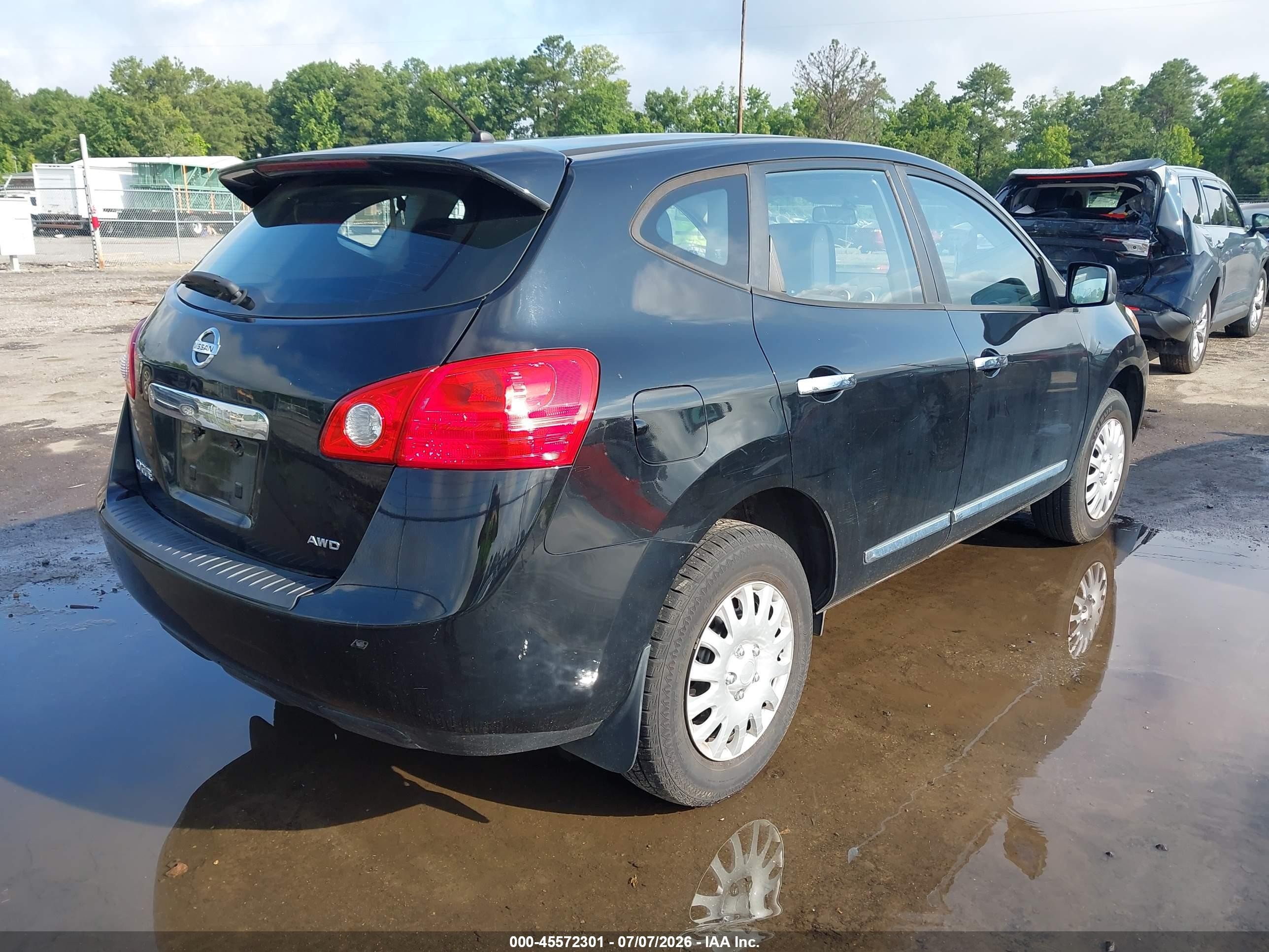 2013 Nissan Rogue S Black vin: JN8AS5MV9DW602856