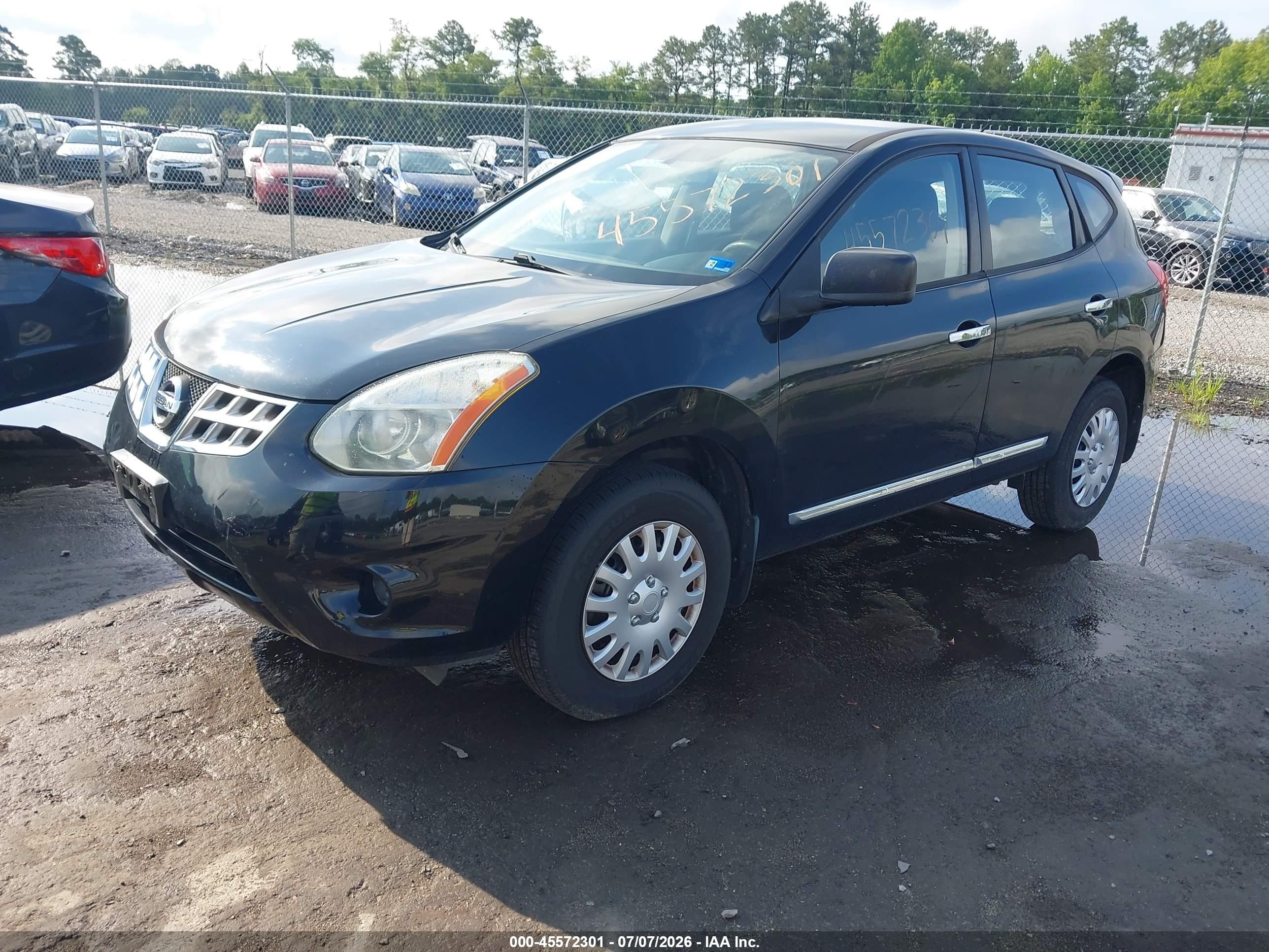2013 Nissan Rogue S Black vin: JN8AS5MV9DW602856