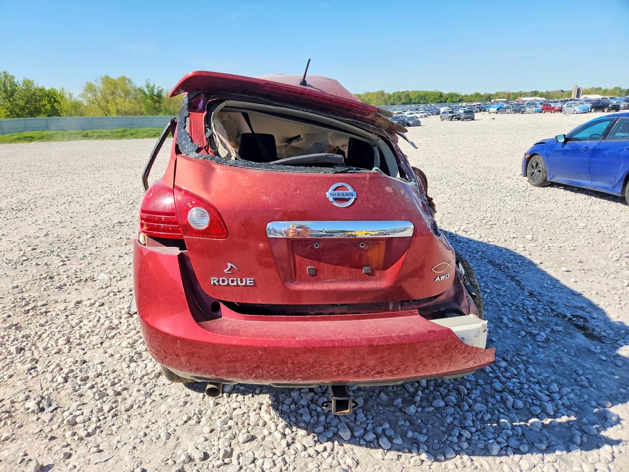 2013 Nissan Rogue S Red vin: JN8AS5MV9DW605420