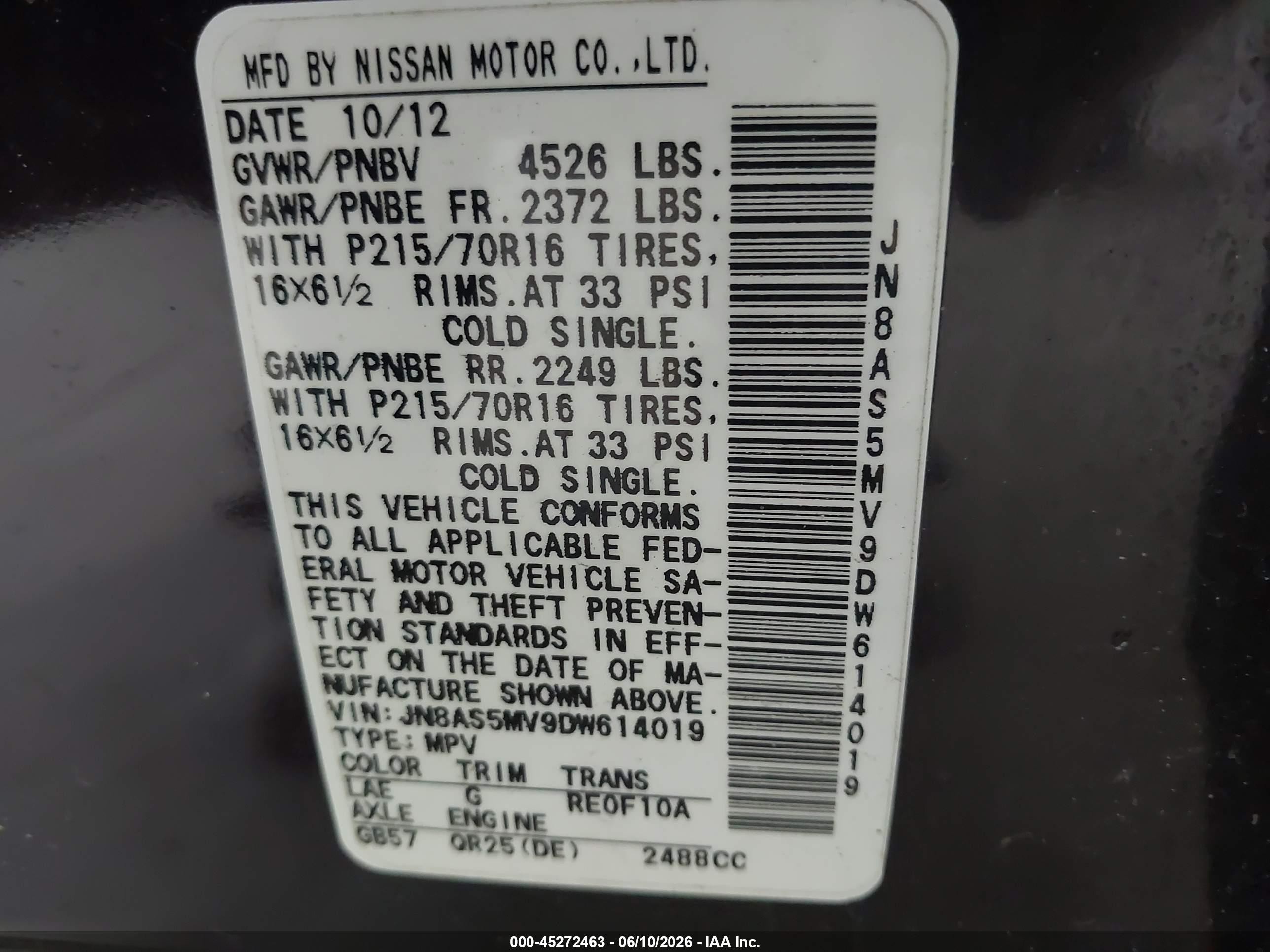 2013 Nissan Rogue S Purple vin: JN8AS5MV9DW614019
