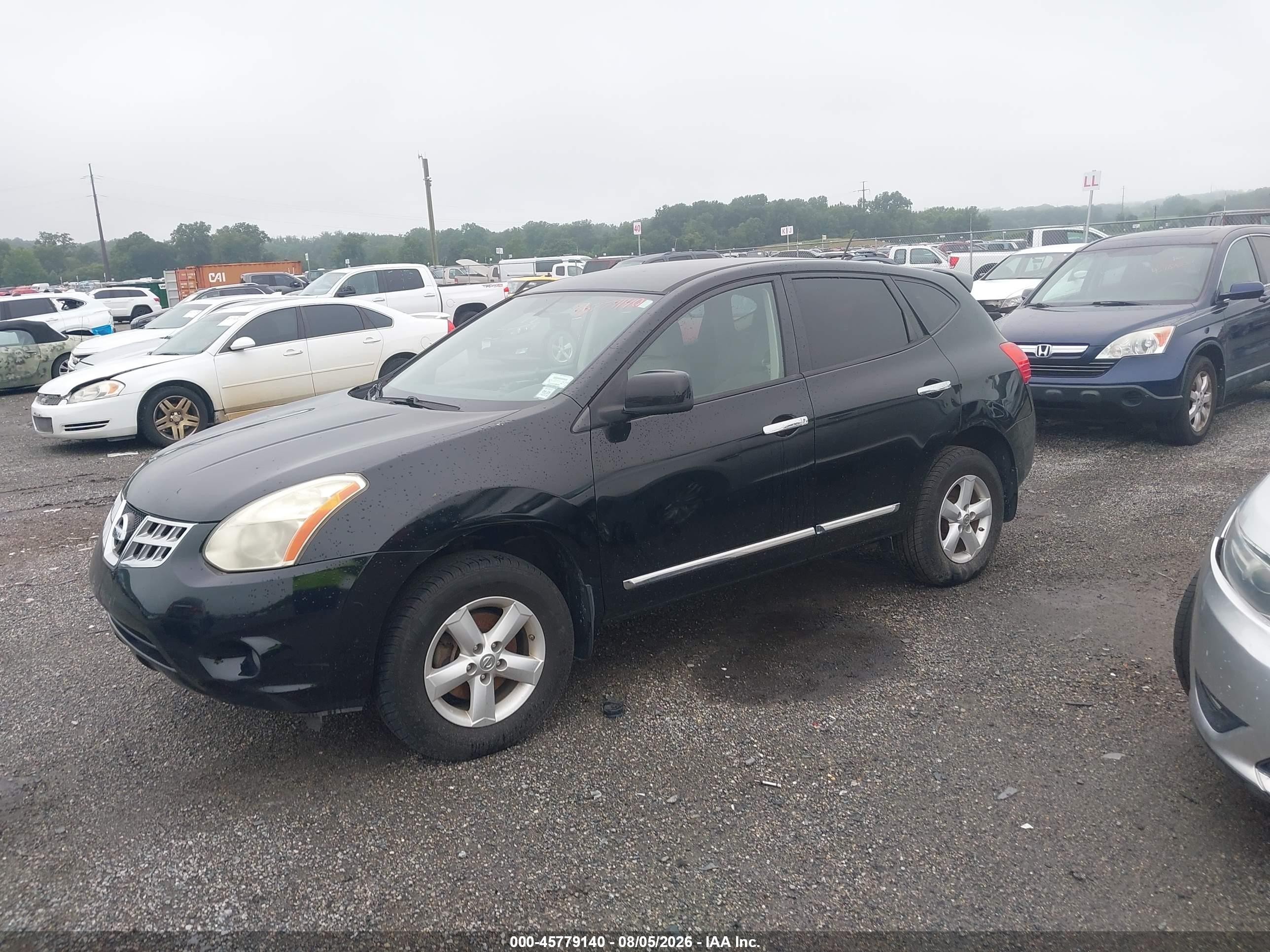 2013 Nissan Rogue S Черный vin: JN8AS5MV9DW614621