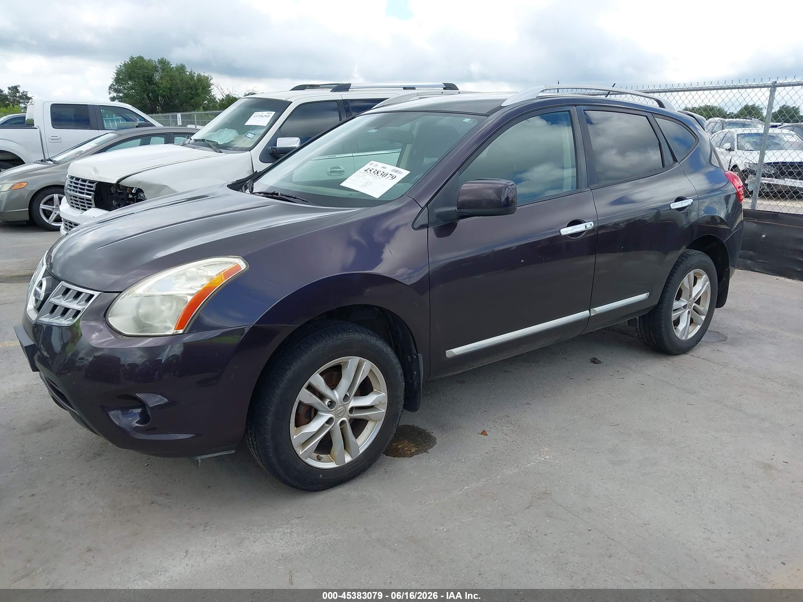 2013 Nissan Rogue Sv Purple vin: JN8AS5MV9DW617373