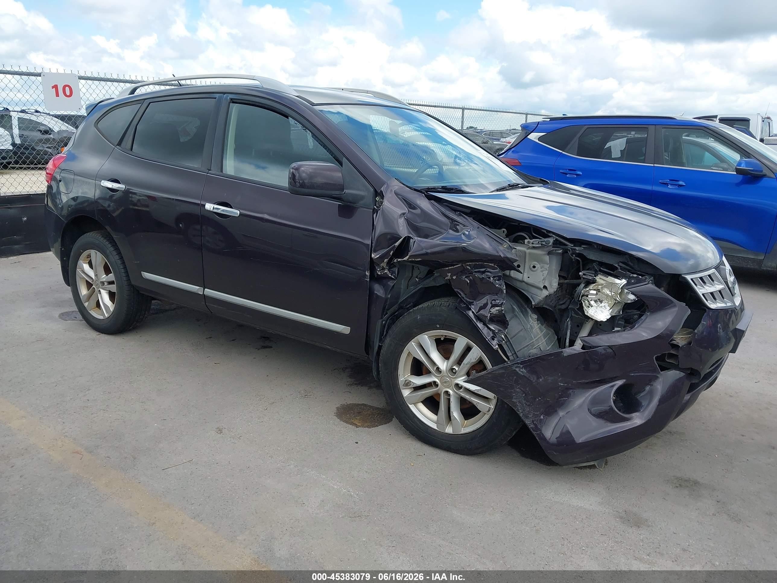 2013 Nissan Rogue Sv Purple vin: JN8AS5MV9DW617373
