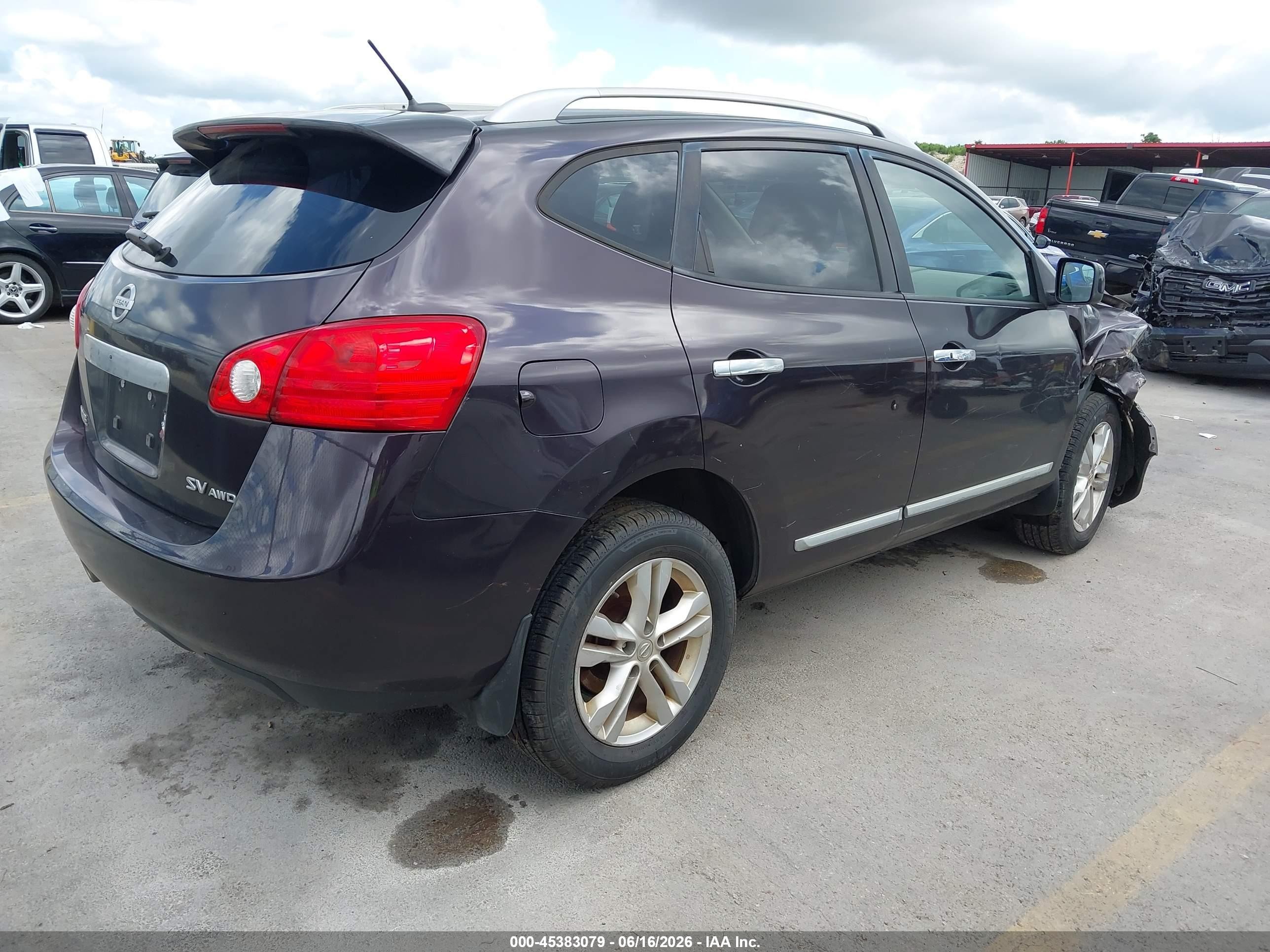 2013 Nissan Rogue Sv Purple vin: JN8AS5MV9DW617373