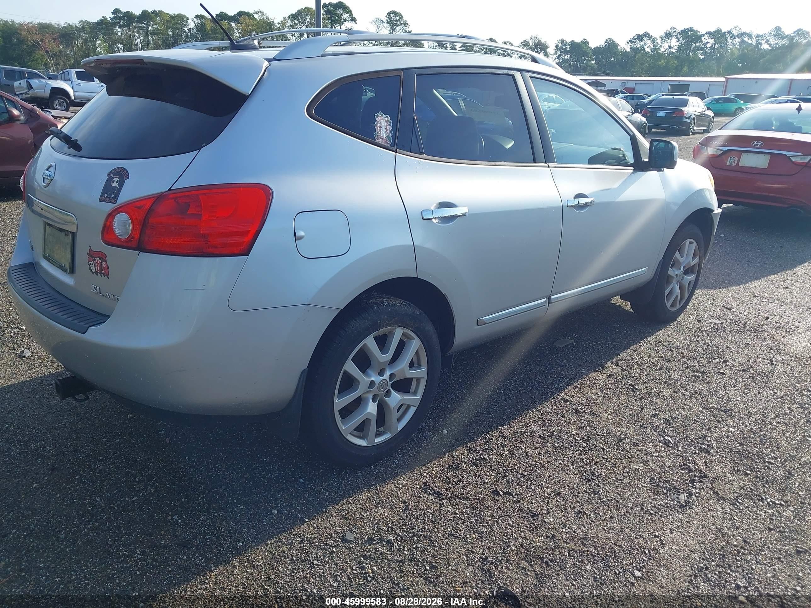 2013 Nissan Rogue Sv W/sl Pkg Silver vin: JN8AS5MV9DW617776