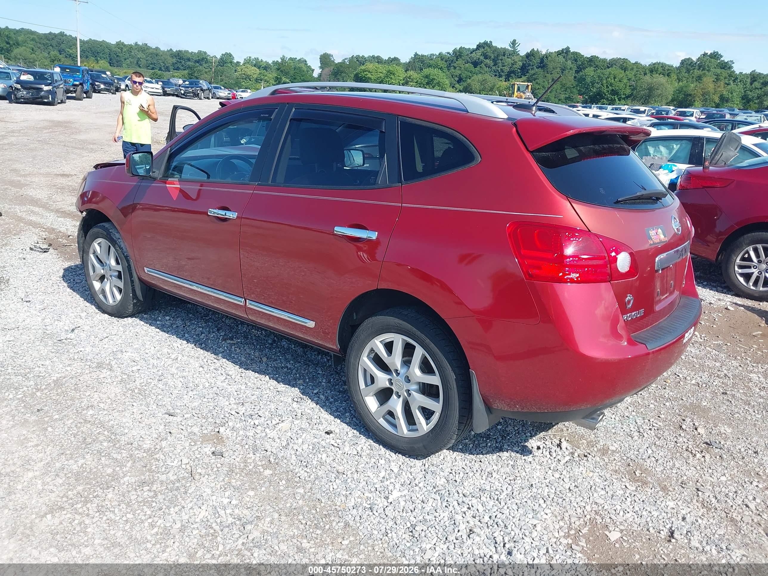 2013 Nissan Rogue Sv W/sl Pkg Red vin: JN8AS5MV9DW624792