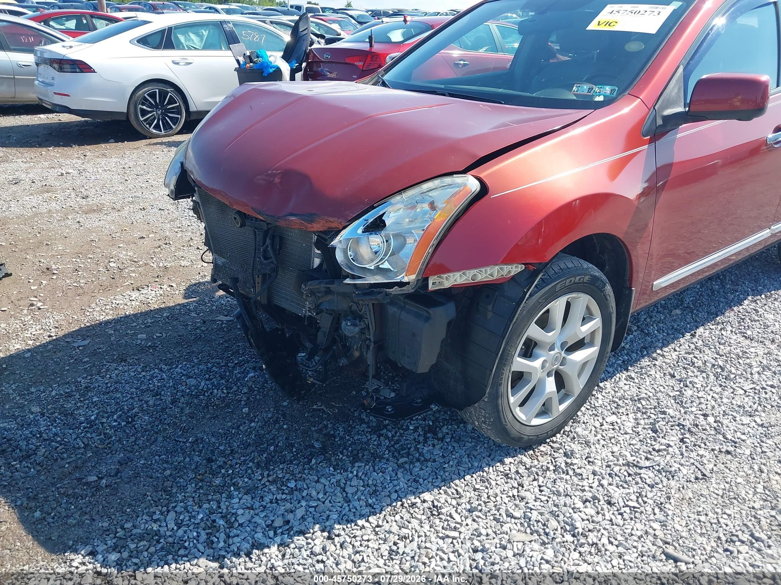 2013 Nissan Rogue Sv W/sl Pkg Red vin: JN8AS5MV9DW624792