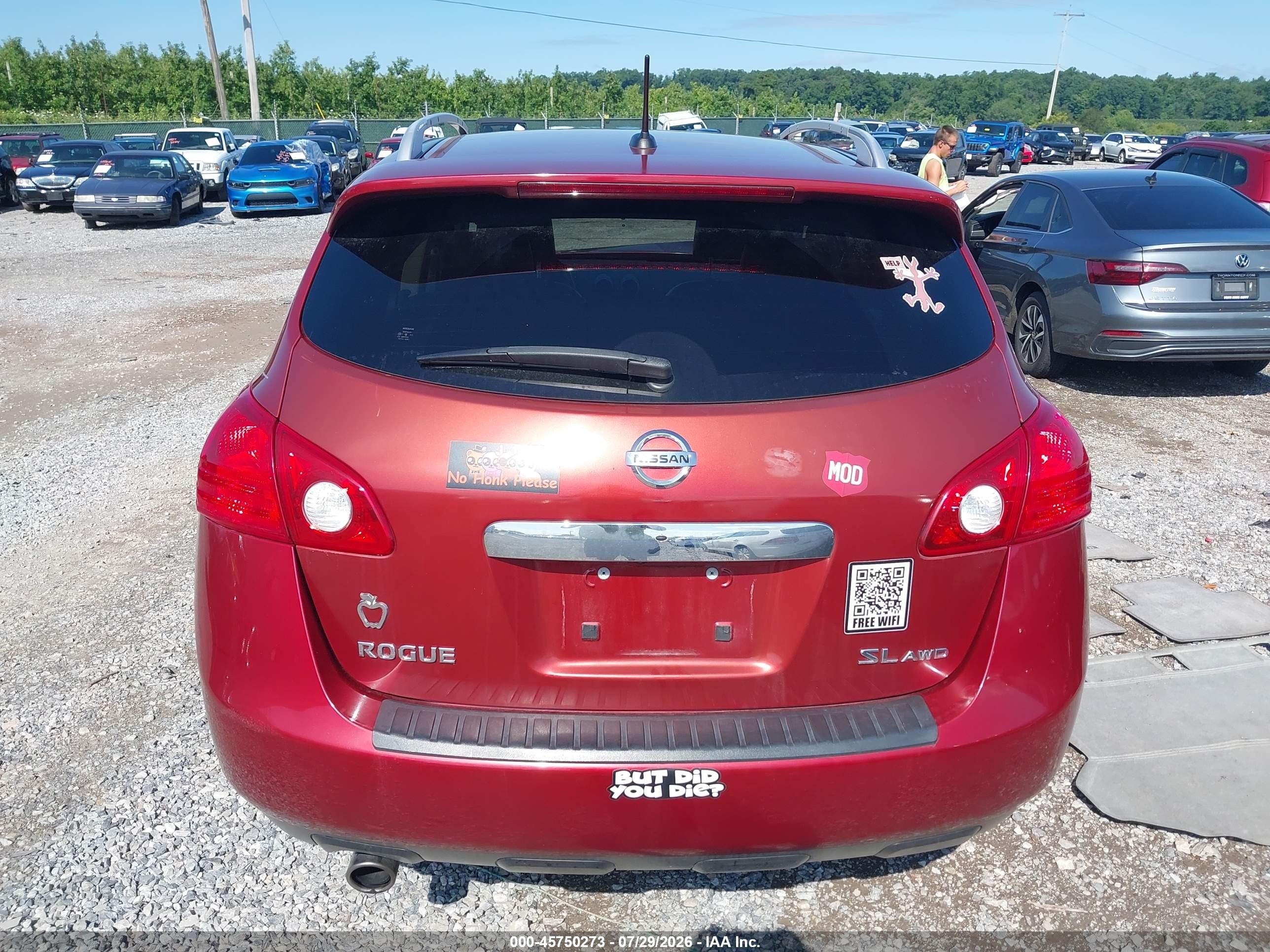 2013 Nissan Rogue Sv W/sl Pkg Red vin: JN8AS5MV9DW624792