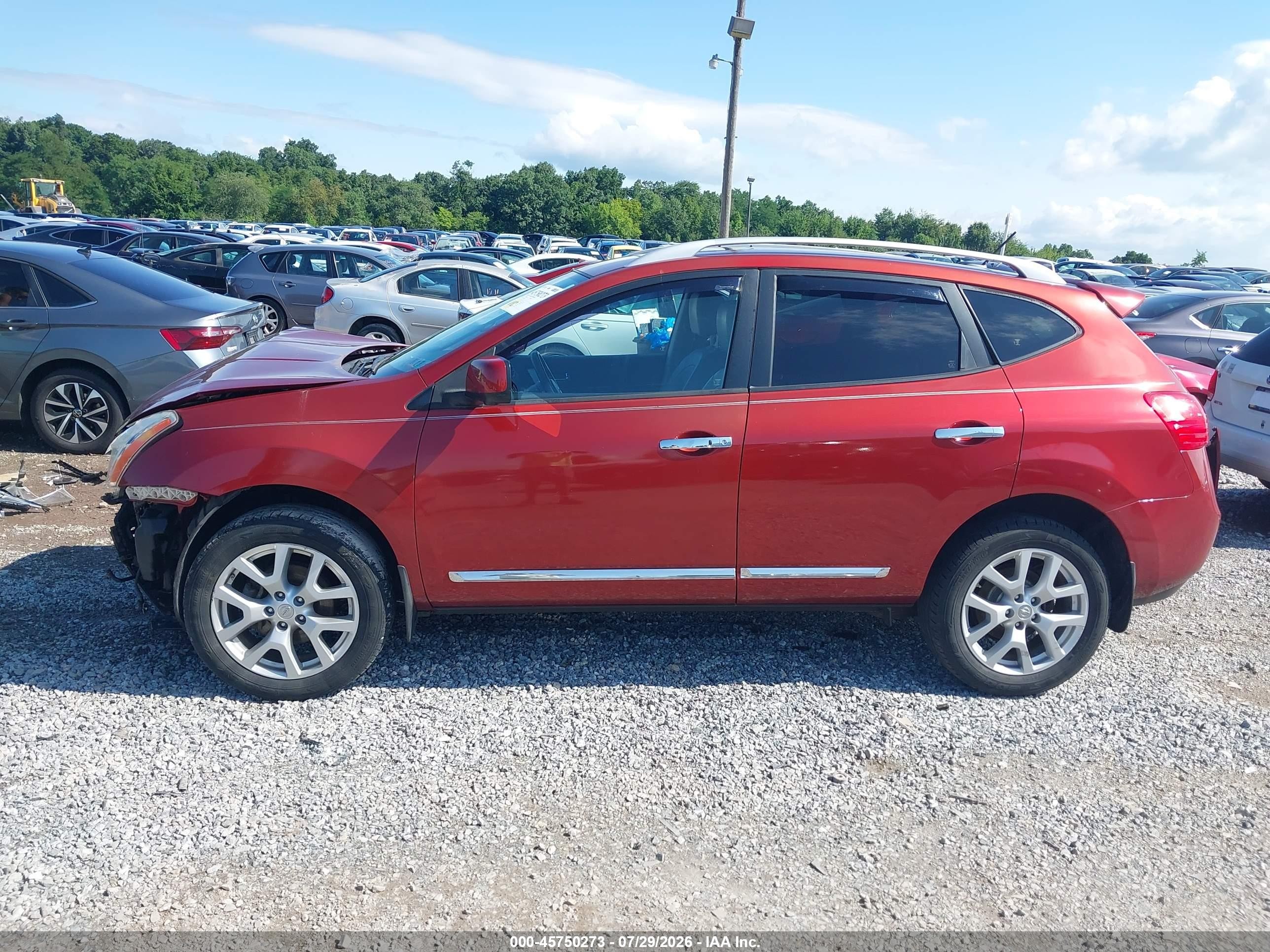 2013 Nissan Rogue Sv W/sl Pkg Red vin: JN8AS5MV9DW624792