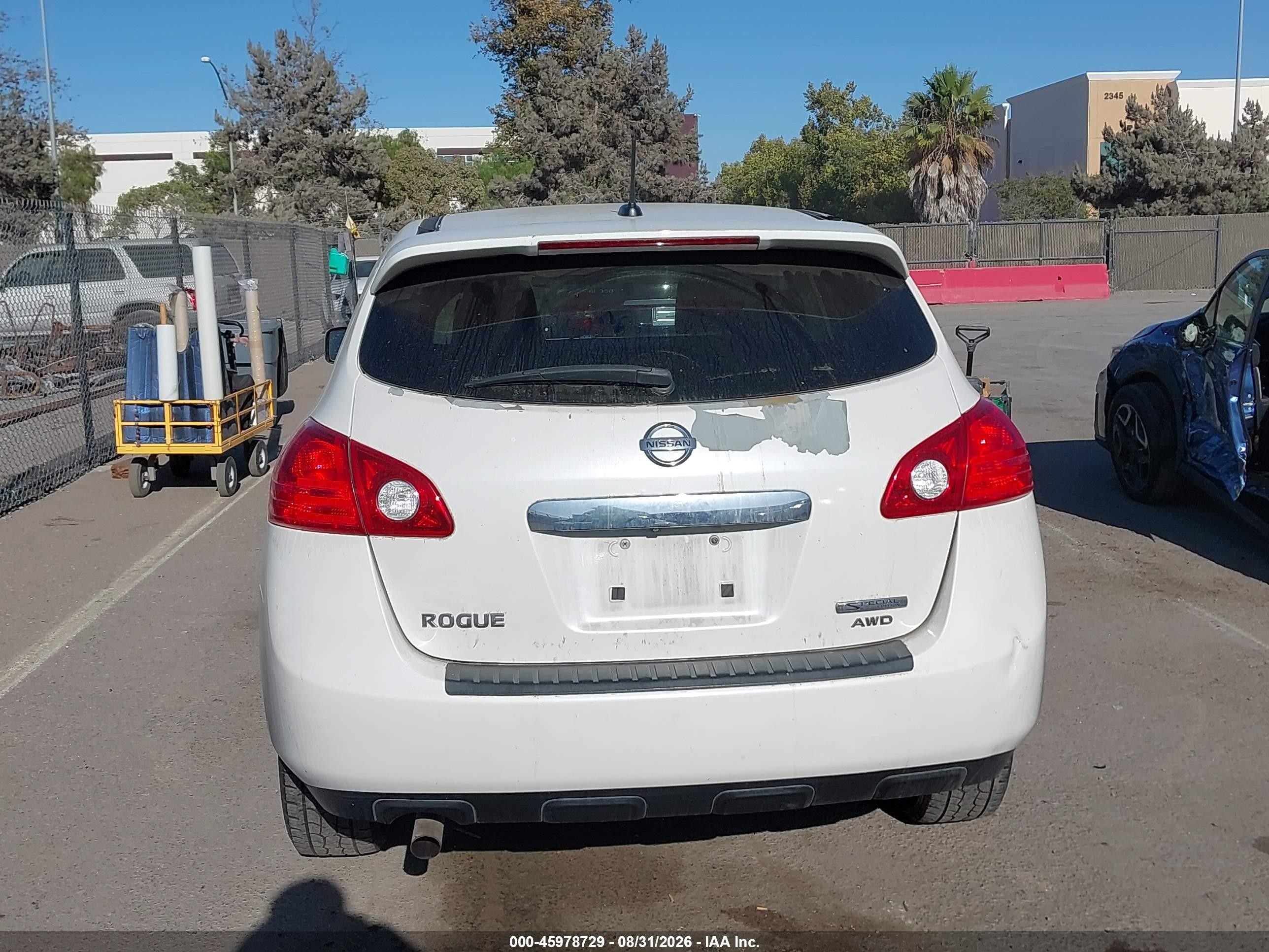 2013 Nissan Rogue S White vin: JN8AS5MV9DW631483