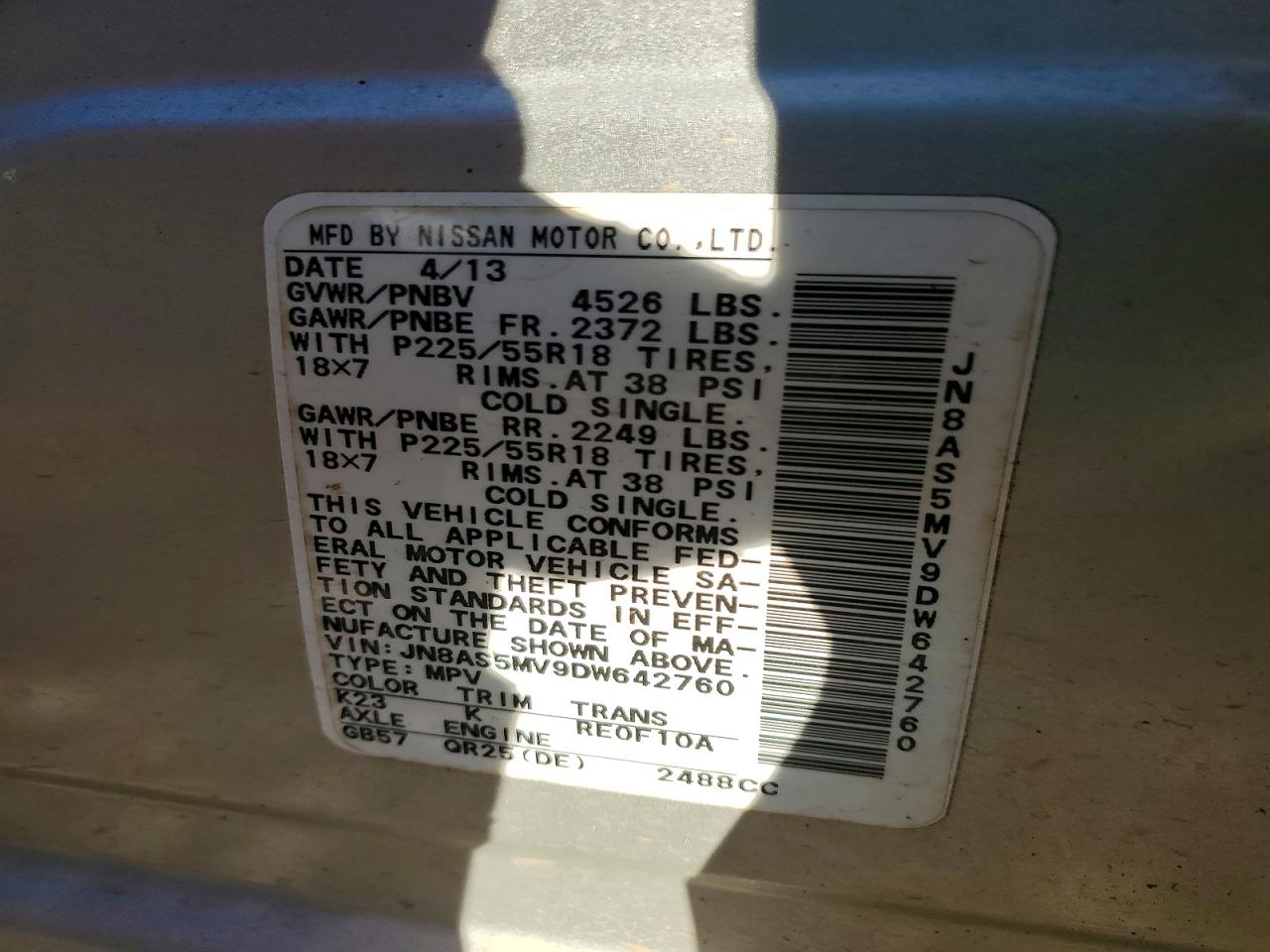 2013 Nissan Rogue S Silver vin: JN8AS5MV9DW642760