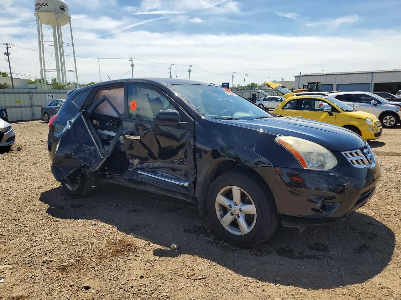 2013 Nissan Rogue S Black vin: JN8AS5MV9DW651622