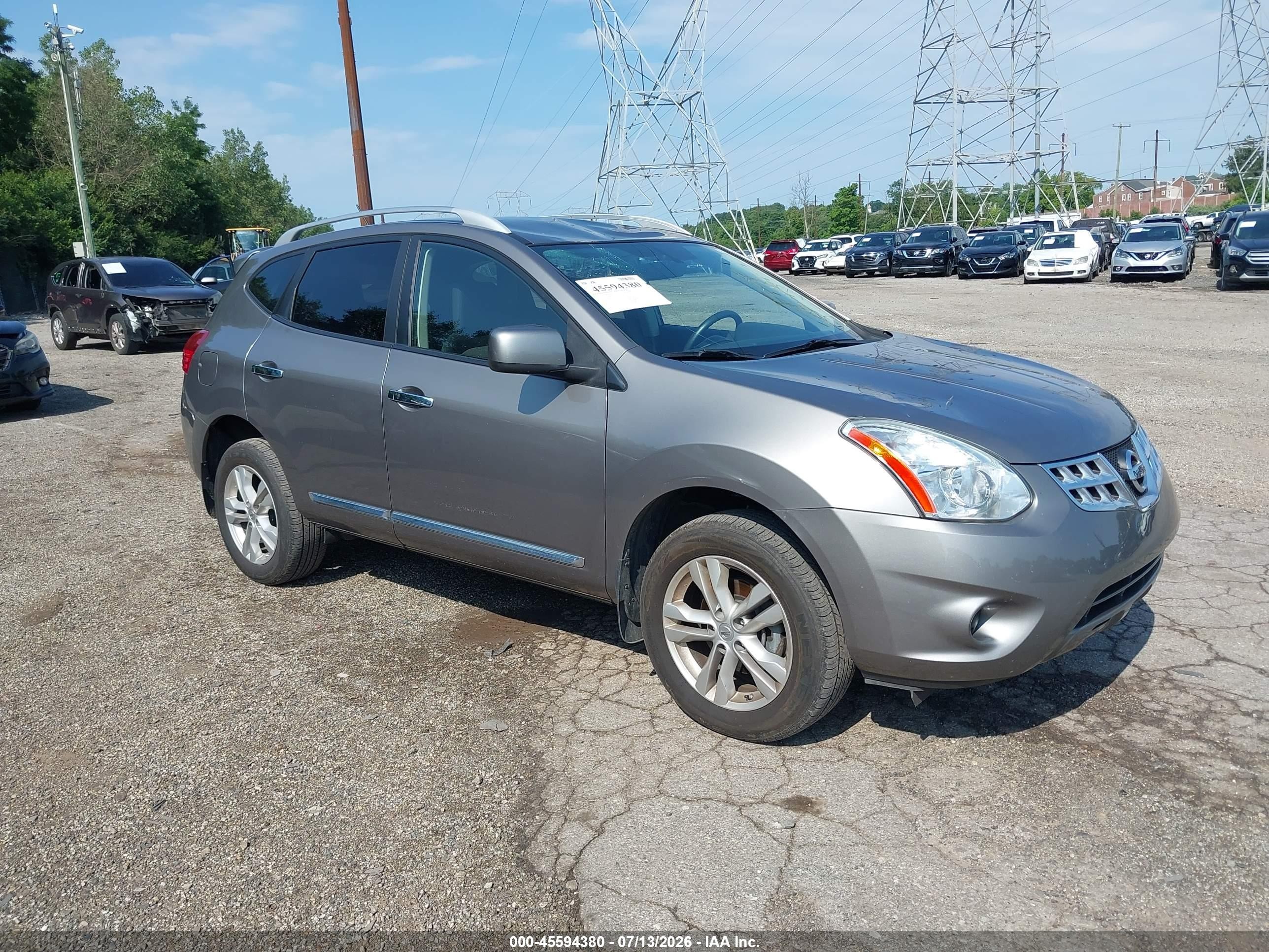 2013 Nissan Rogue Sv Gray vin: JN8AS5MV9DW653192