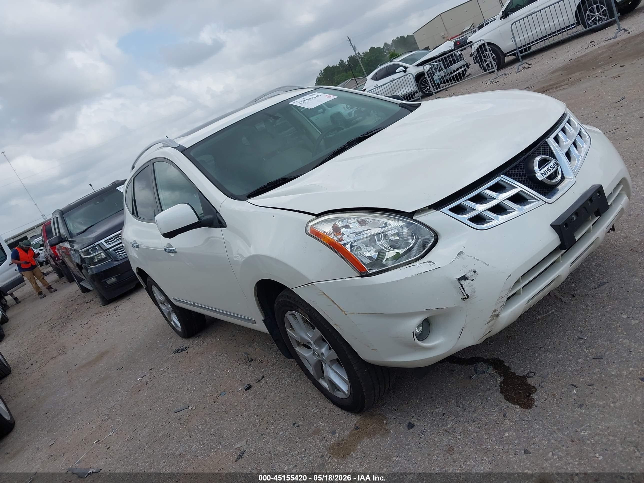 2013 Nissan Rogue Sv W/sl Pkg White vin: JN8AS5MV9DW656755