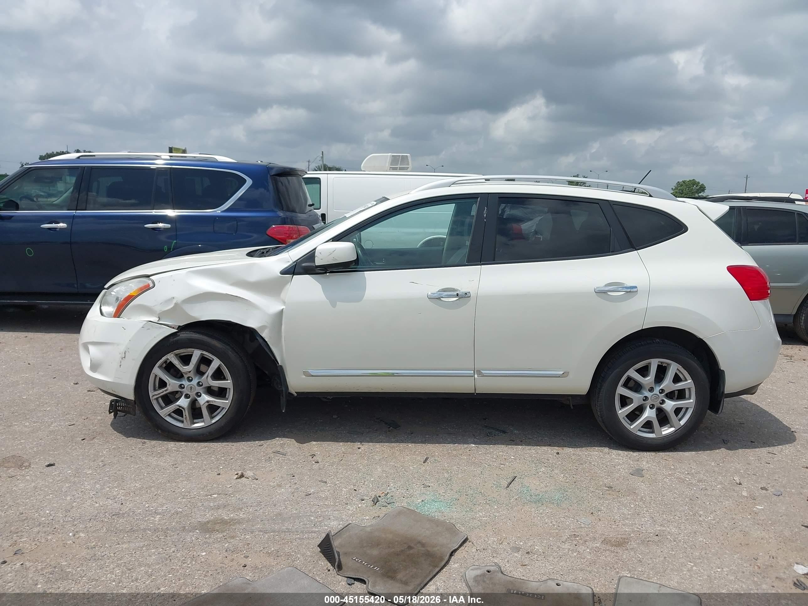 2013 Nissan Rogue Sv W/sl Pkg White vin: JN8AS5MV9DW656755