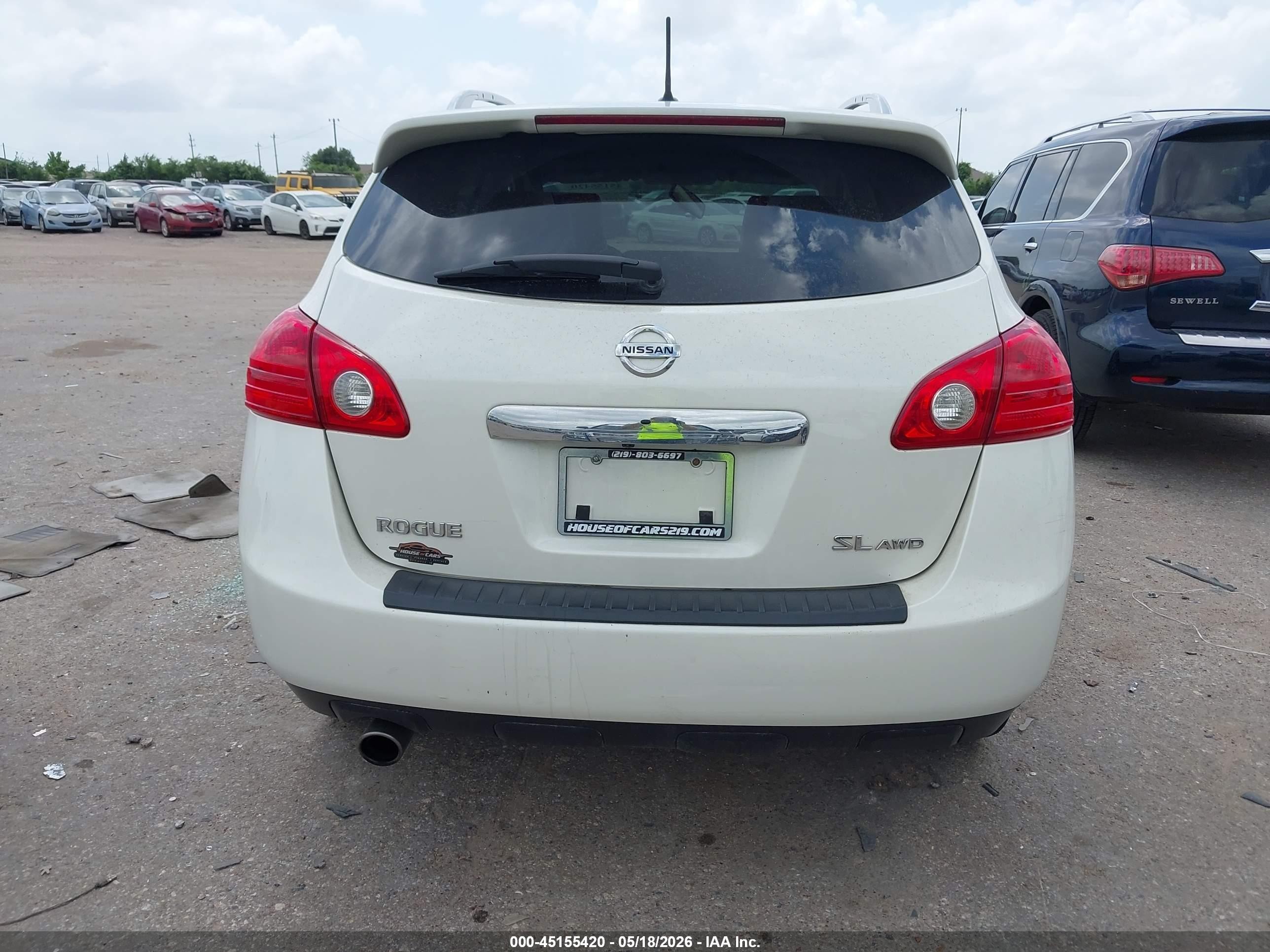 2013 Nissan Rogue Sv W/sl Pkg White vin: JN8AS5MV9DW656755