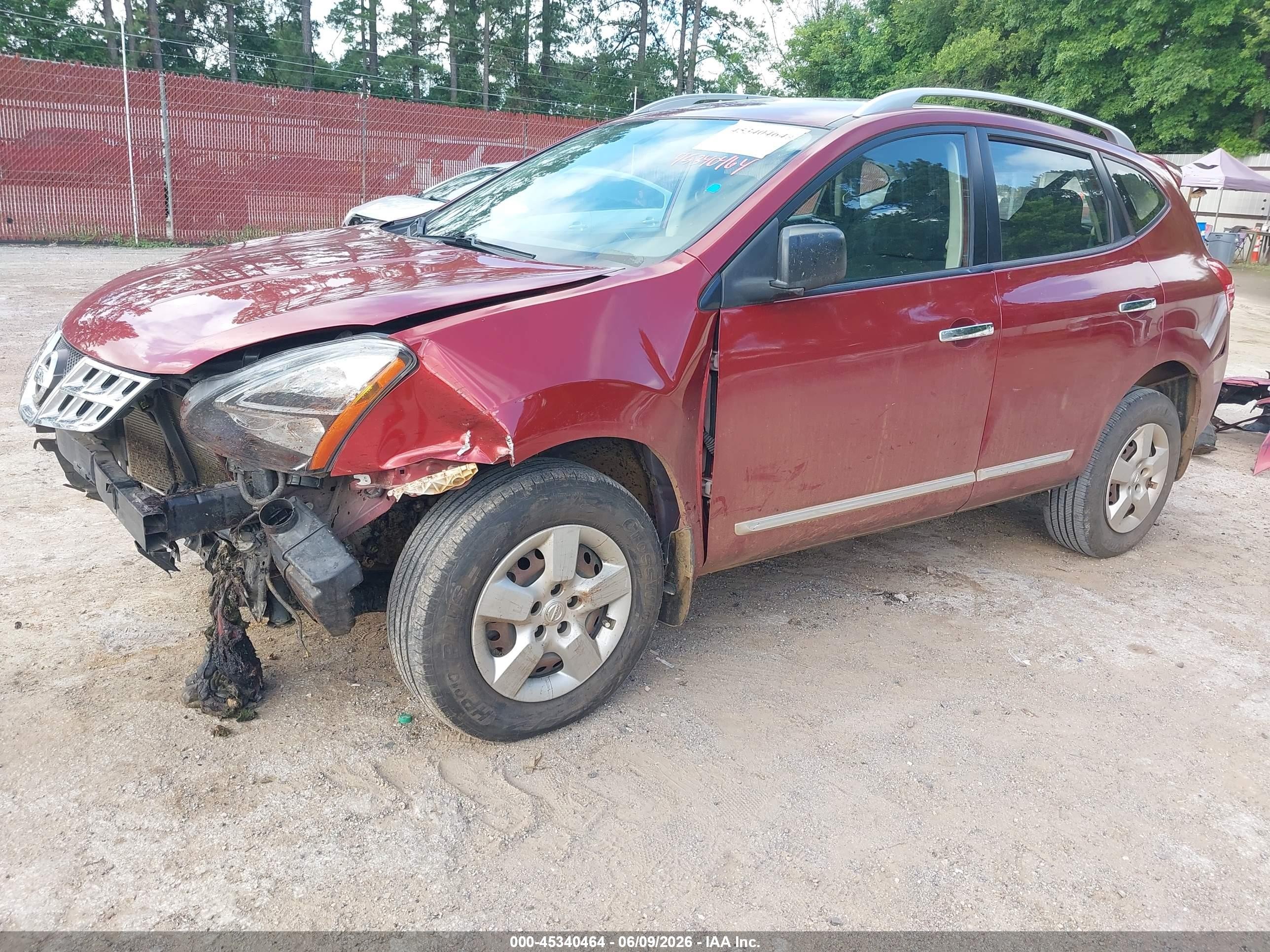 2014 Nissan Rogue Select S Red vin: JN8AS5MV9EW719242