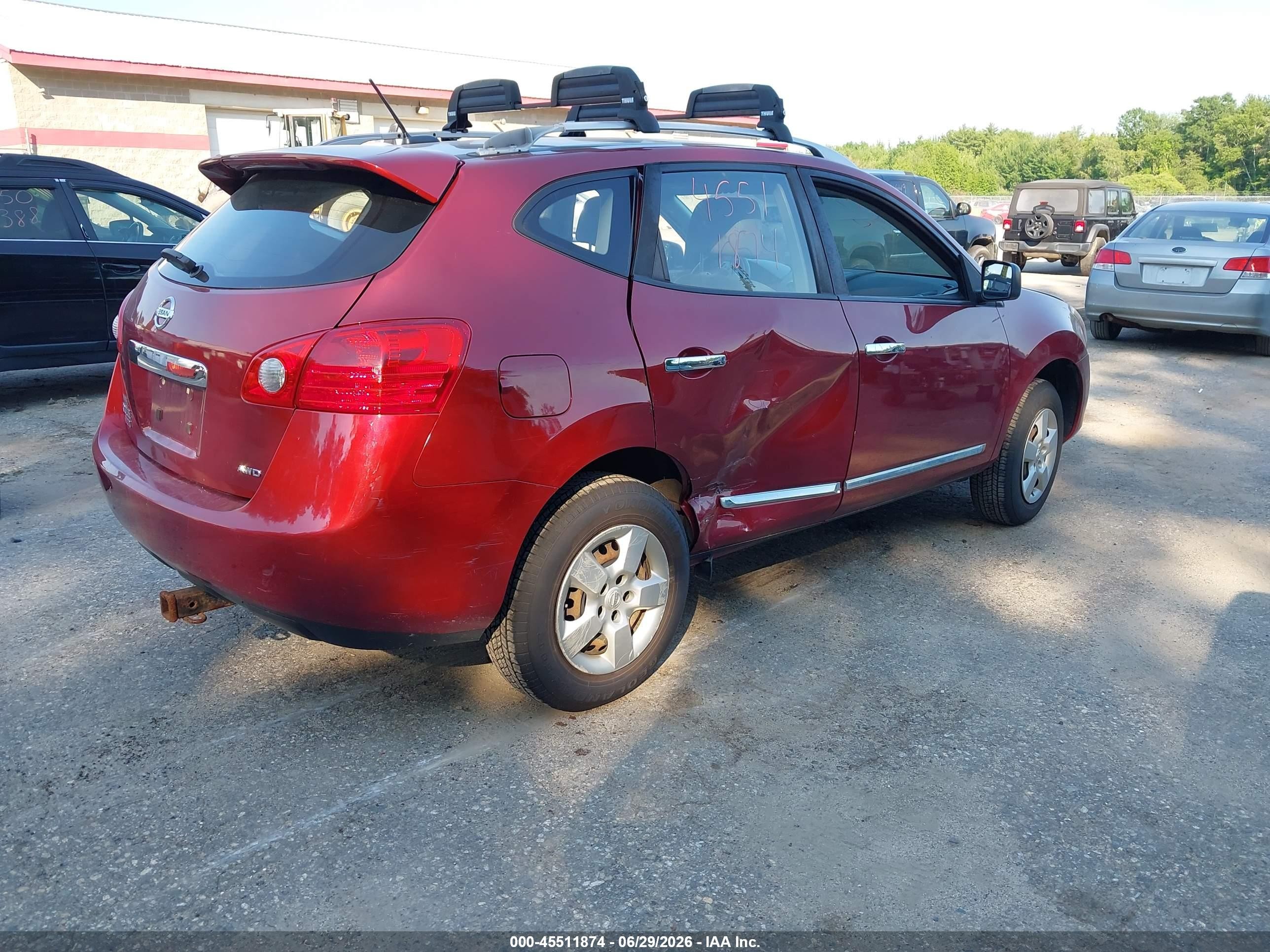2014 Nissan Rogue Select S Red vin: JN8AS5MV9EW722285