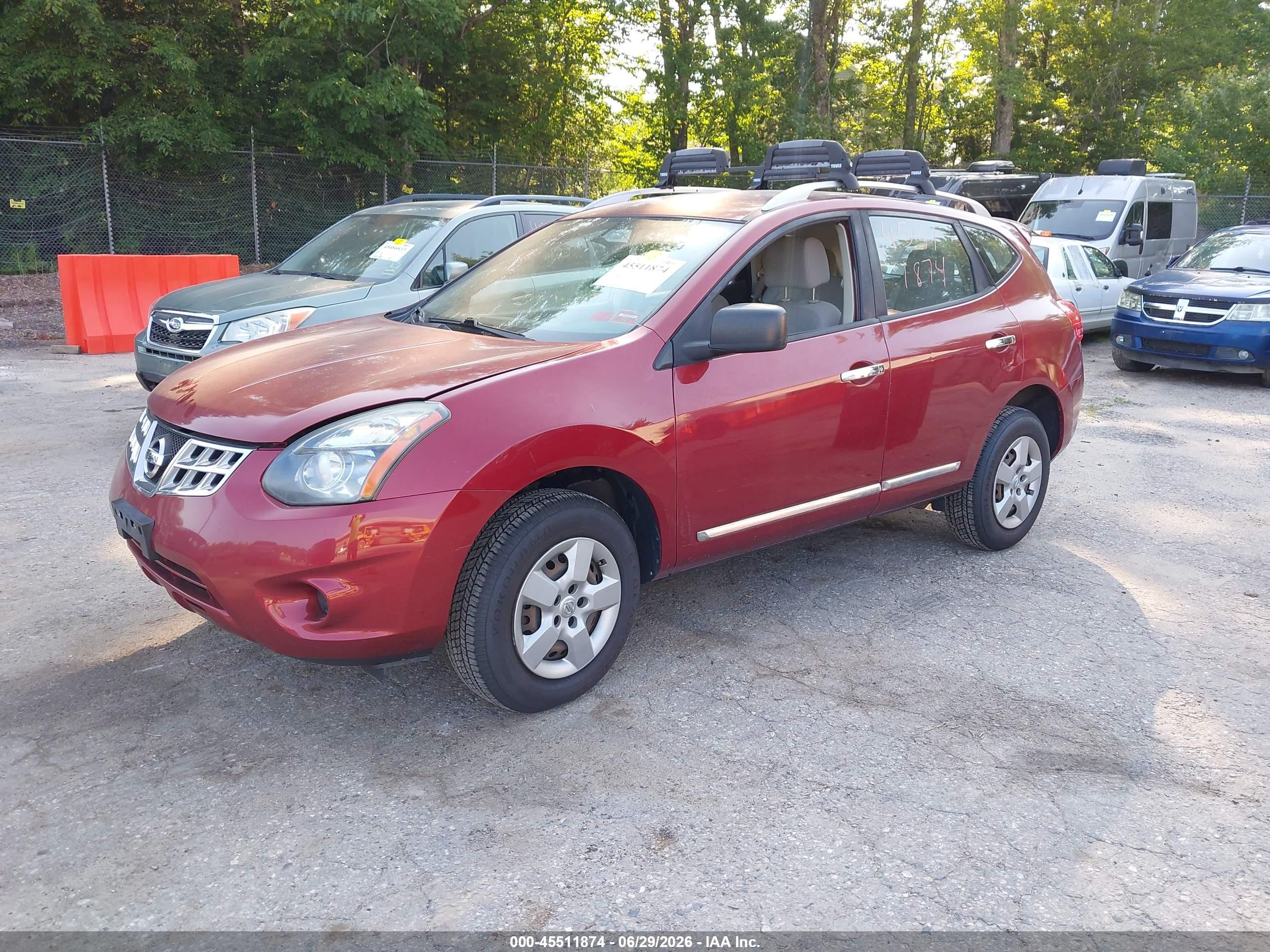 2014 Nissan Rogue Select S Red vin: JN8AS5MV9EW722285