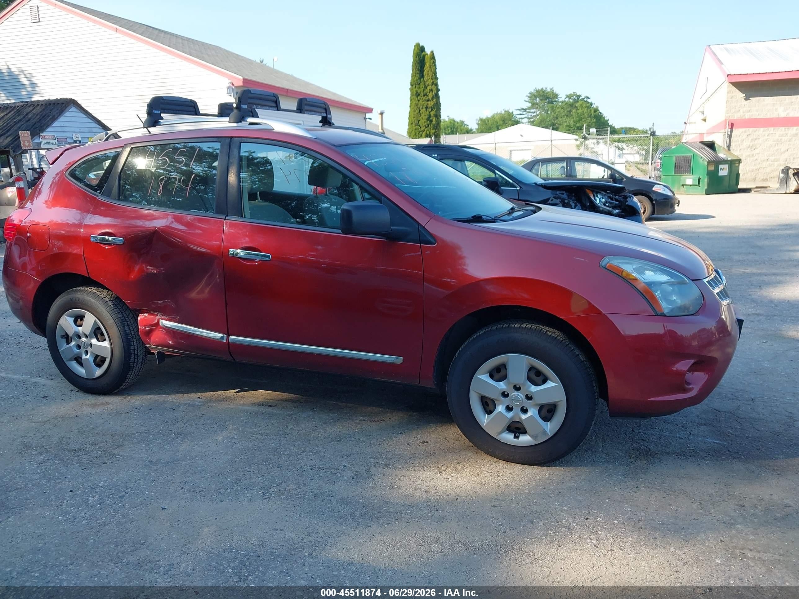 2014 Nissan Rogue Select S Red vin: JN8AS5MV9EW722285