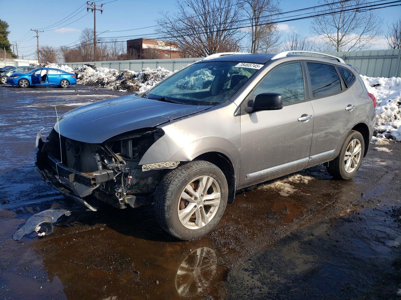 2015 Nissan Rogue Select S Gray vin: JN8AS5MV9FW253541