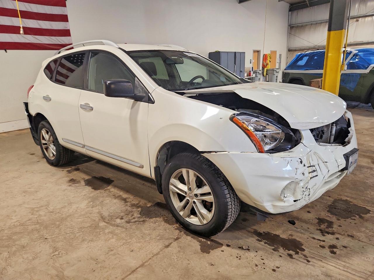 2015 Nissan Rogue Select S White vin: JN8AS5MV9FW757202