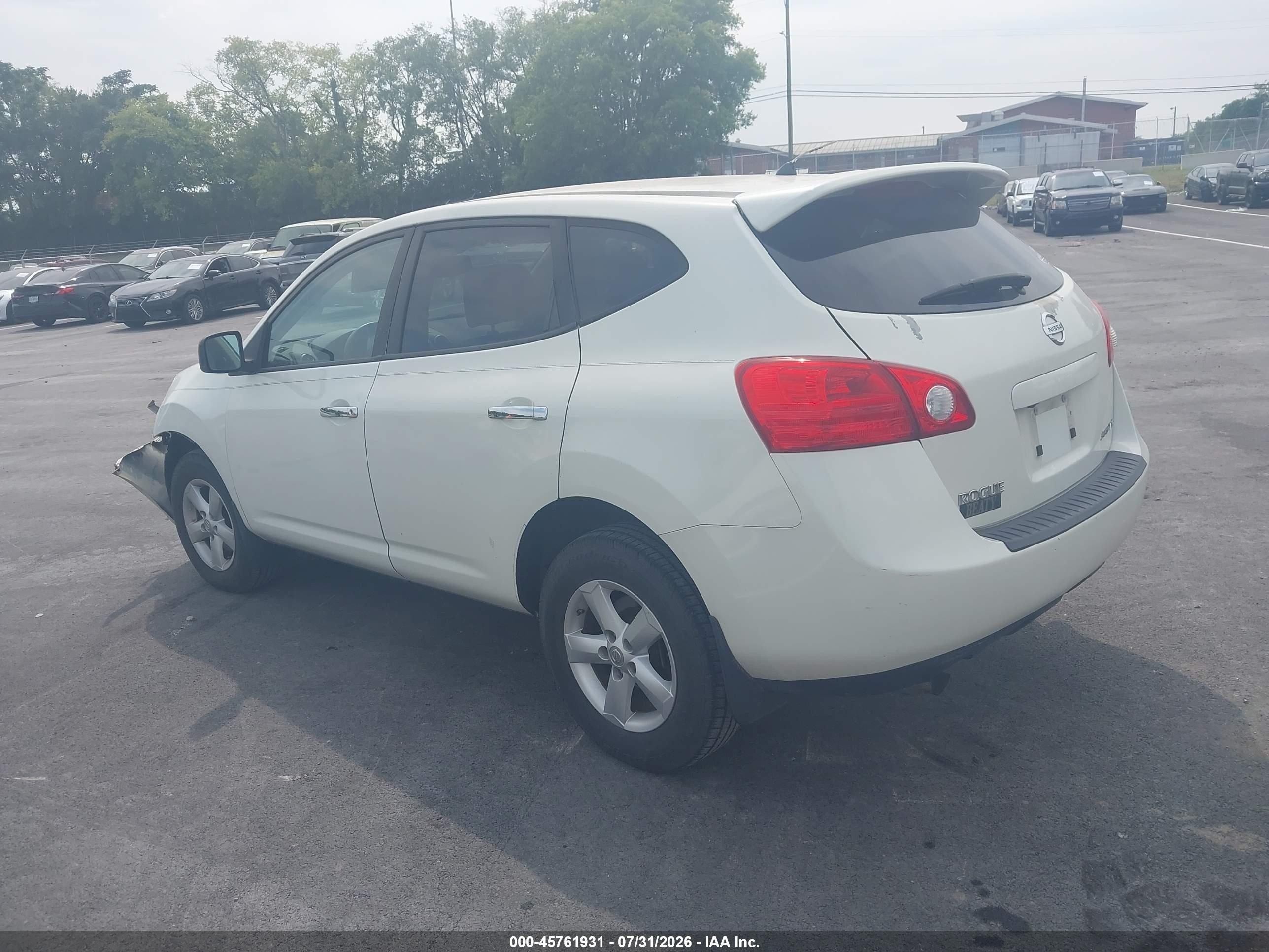 2010 Nissan Rogue S Белый vin: JN8AS5MVXAW121932