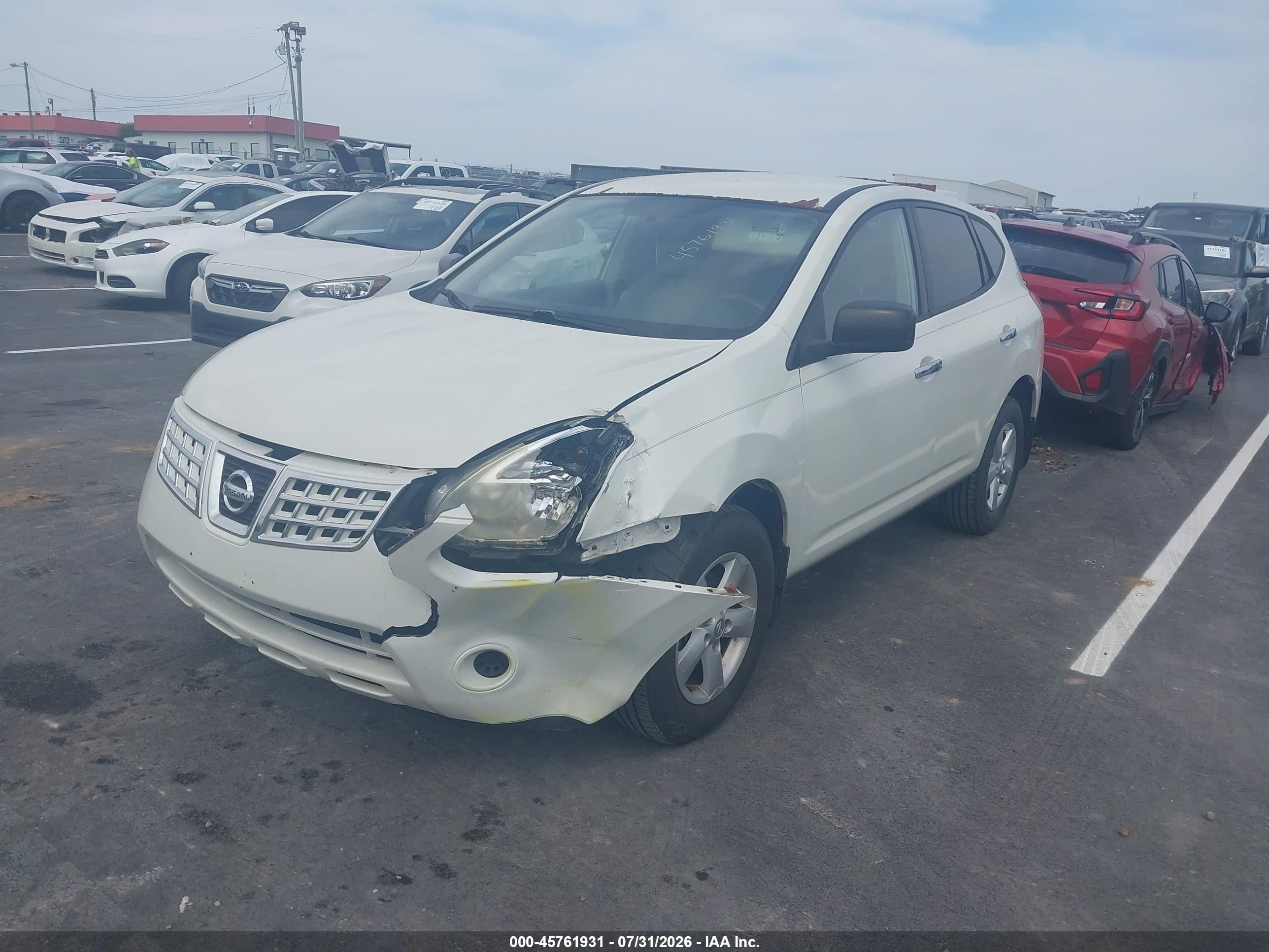 2010 Nissan Rogue S Белый vin: JN8AS5MVXAW121932