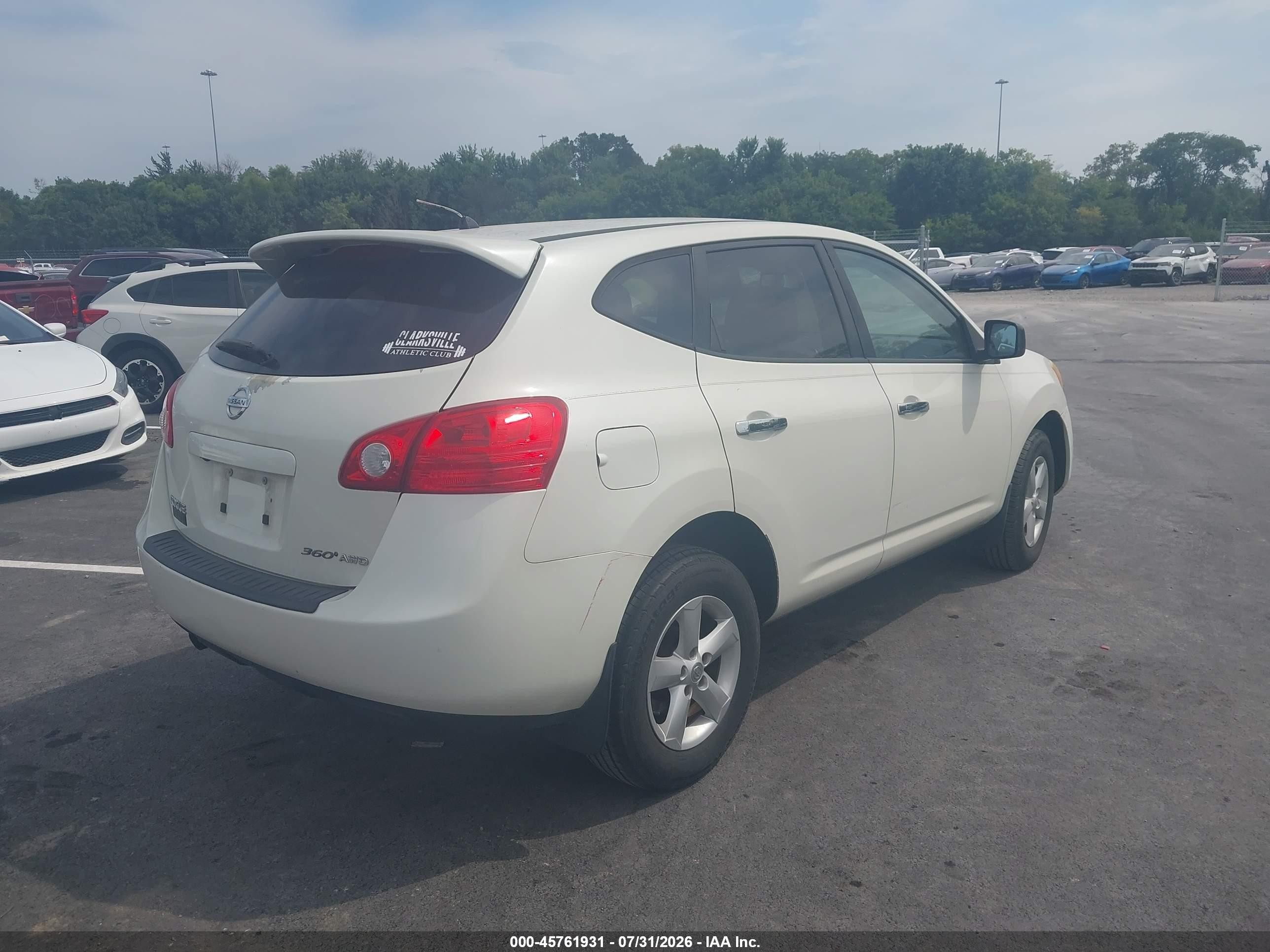 2010 Nissan Rogue S Белый vin: JN8AS5MVXAW121932