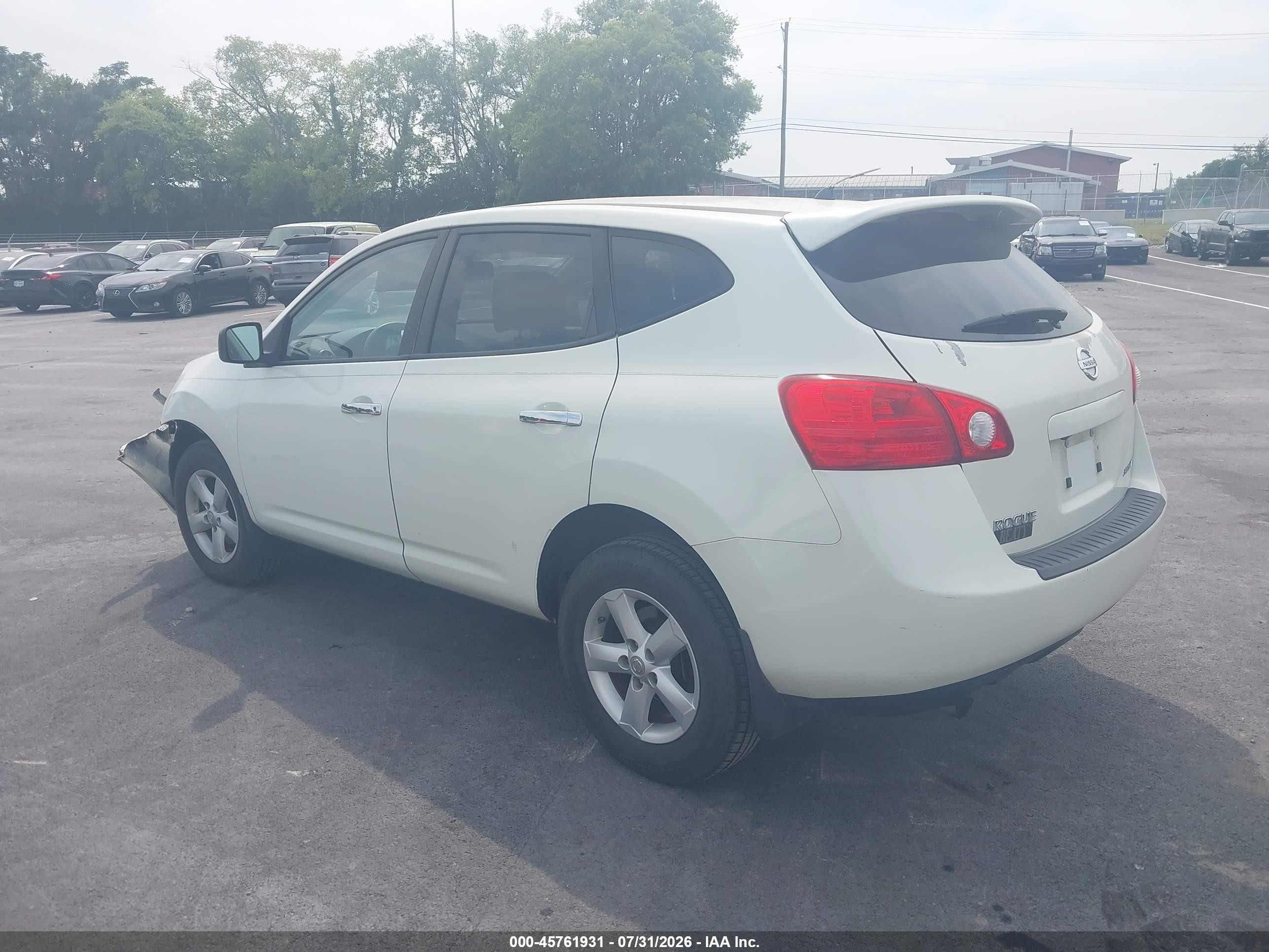 2010 Nissan Rogue S Белый vin: JN8AS5MVXAW121932