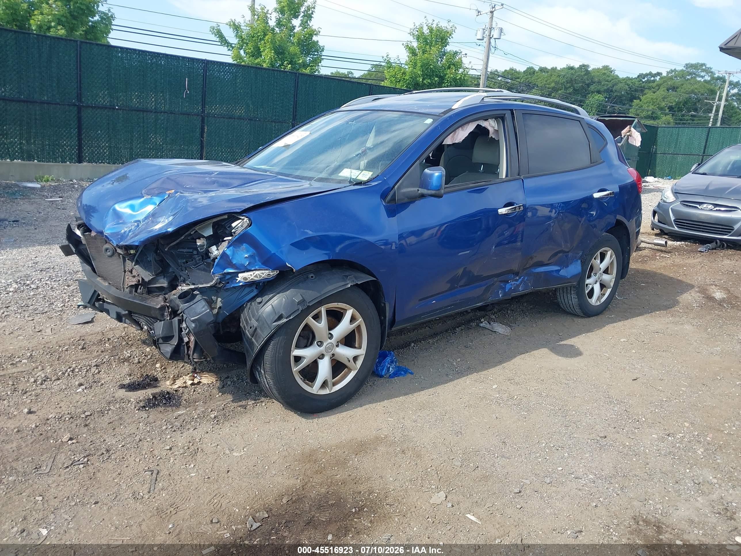 2010 Nissan Rogue Sl Blue vin: JN8AS5MVXAW129173
